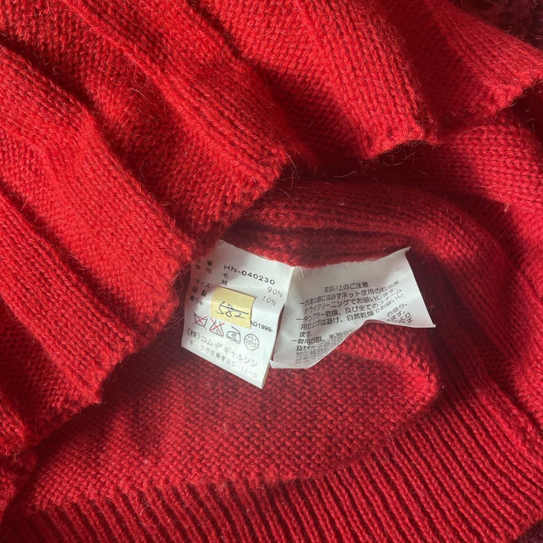 Comme des Garcons × Comme des Garcons Homme AD1999 Deep Ribbed Wool Knit Sweater Size US S / EU 44-46 / 1 - 4 Thumbnail