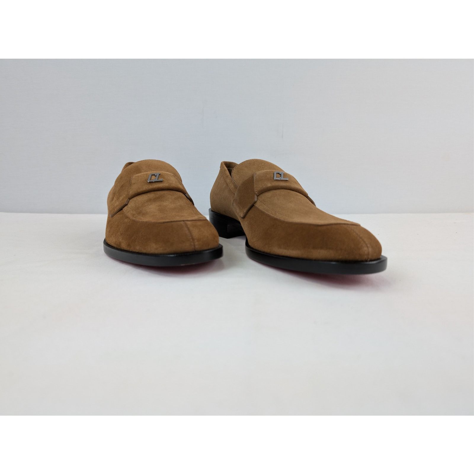 Christian Louboutin o1rshd1 Brown Suede Loafers Shoes Boots in Black Sole 44.5 Size US 11.5 / EU 44-45 - 4 Thumbnail