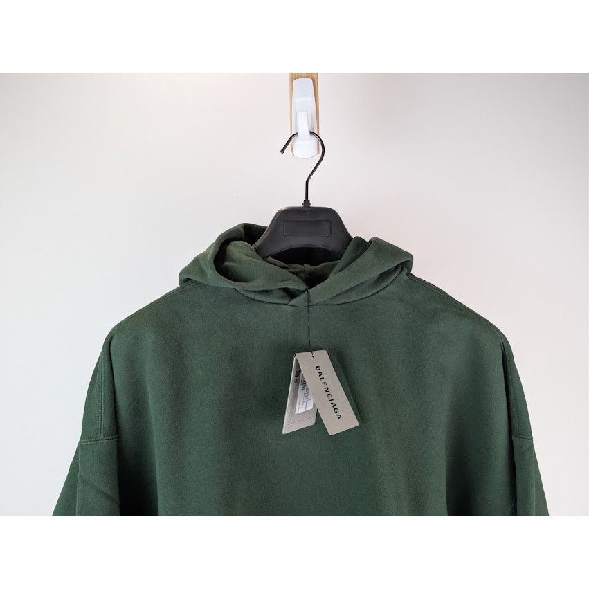 Balenciaga o1rshd1 Ramadan Medium-Fit Hoodie in Green Fleece Size US L / EU 52-54 / 3 - 3 Thumbnail