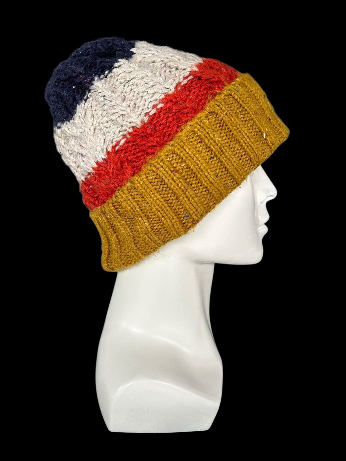 Japanese Brand × Kapital × Vintage Crochet Knitted handmade Beanie Hats Rare☠️☠️ Size ONE SIZE - 4 Thumbnail