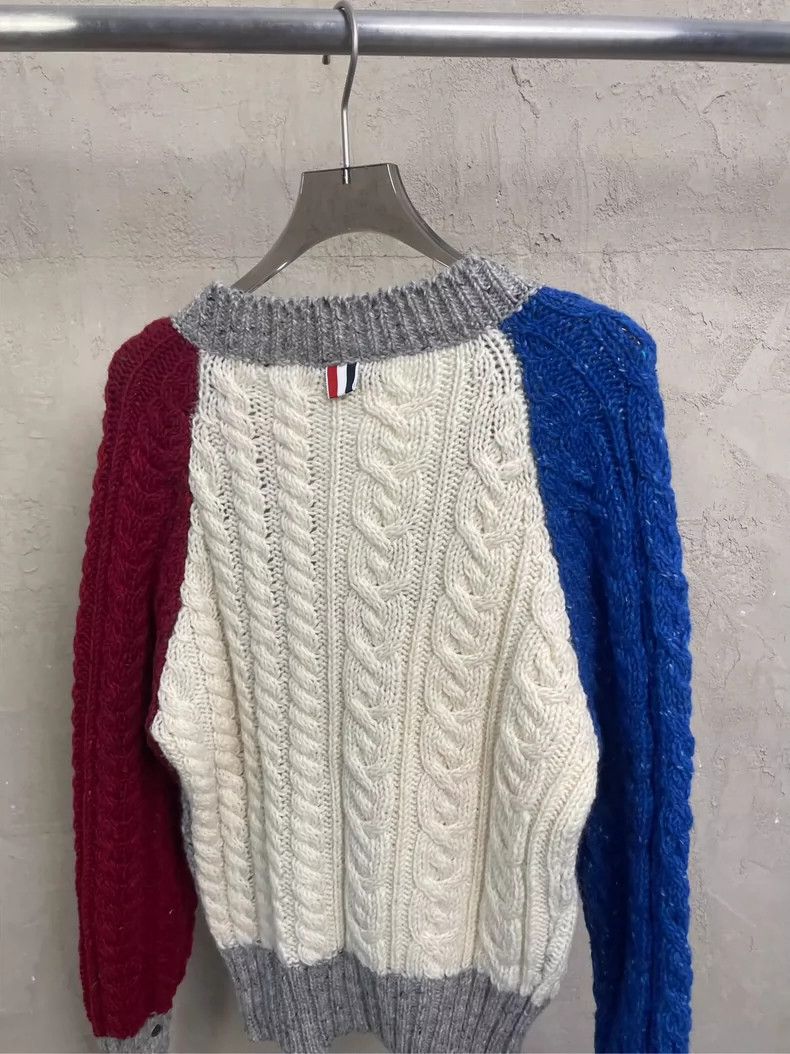 Thom Browne Thom Browne size0 Blue and red wool sweater Size US XS / EU 42 / 0 - 3 Thumbnail