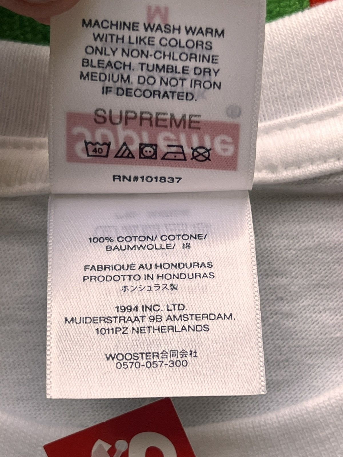 Supreme M Supreme Arabic Box Logo Tee red t-shirt white ss26 chest Size US M / EU 48-50 / 2 - 19 Thumbnail