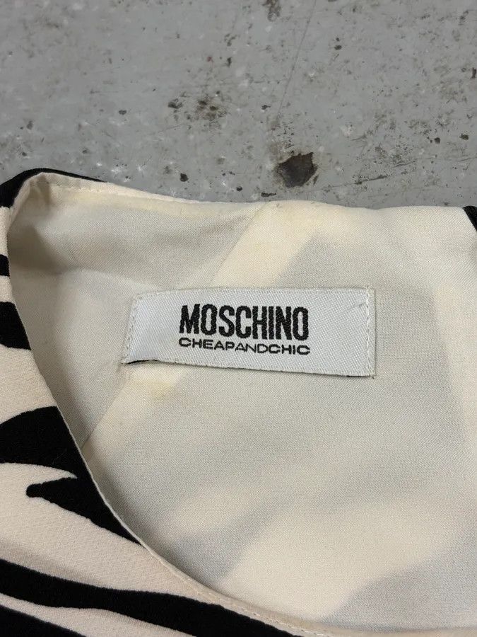 Moschino × Vintage Moschino Zebra Balck & White Dress Size M / US 6-8 / IT 42-44 - 6 Thumbnail