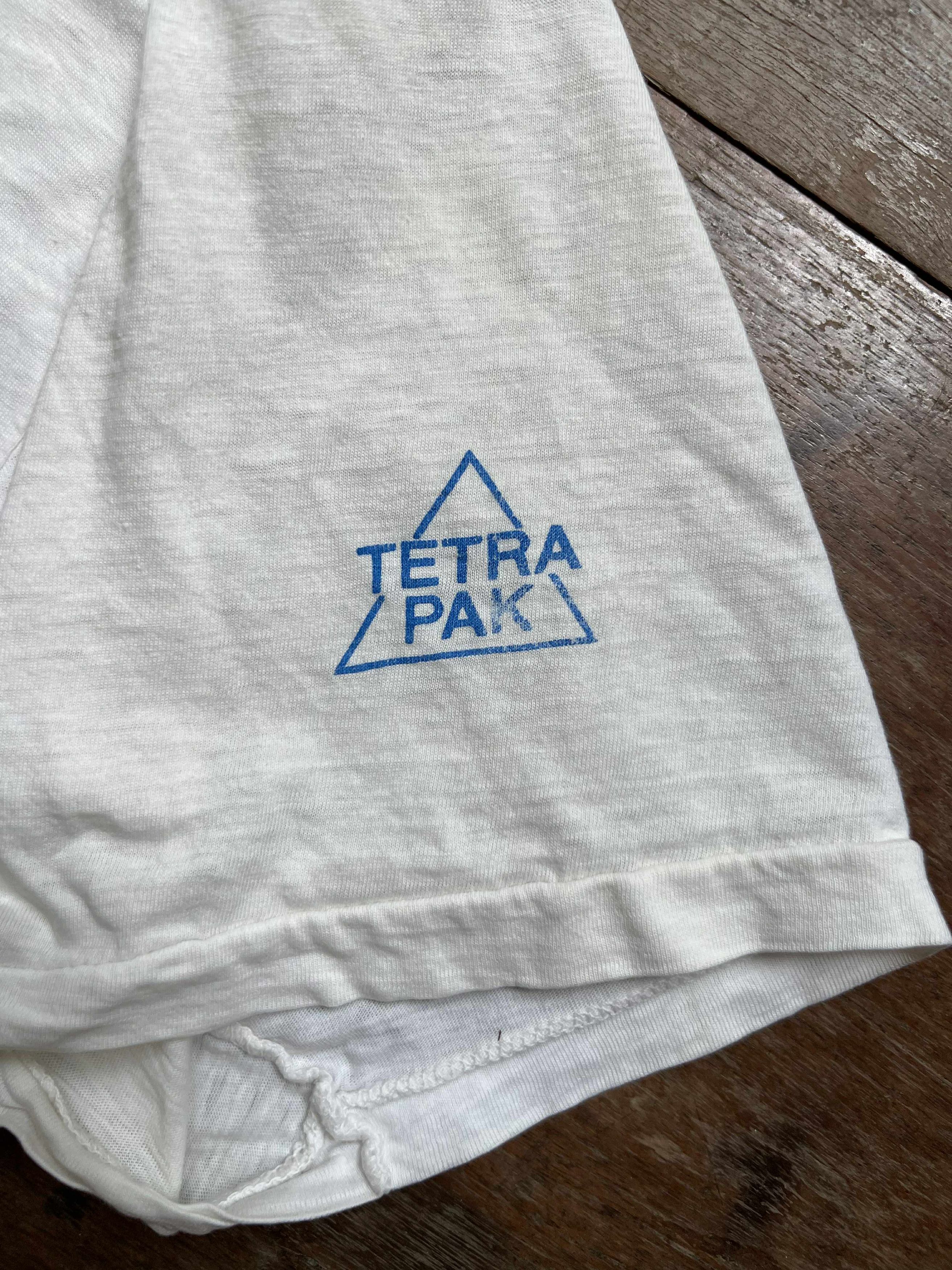 Vintage Vintage 1980s Tetra Pak “Yogurt in Tetra King” Promo Tee Size US L / EU 52-54 / 3 - 6 Thumbnail