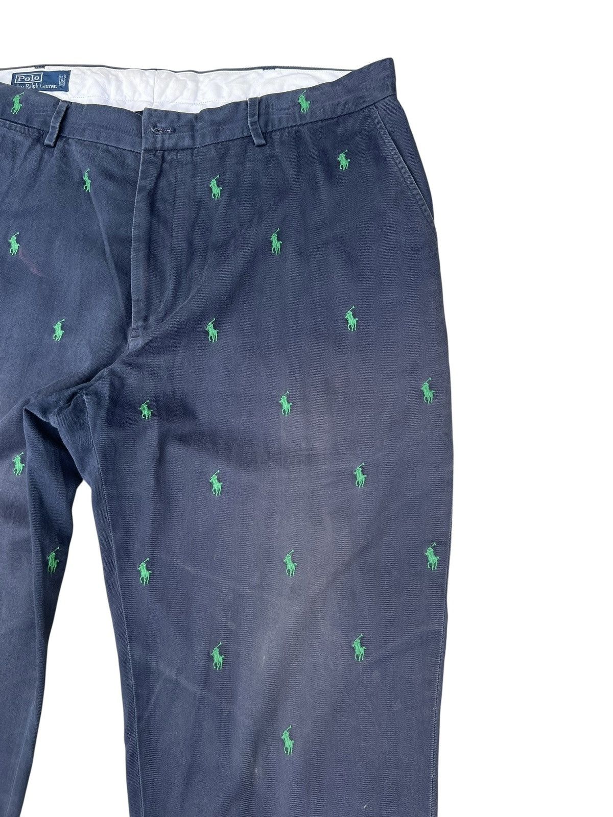 Polo Ralph Lauren Vintage 90s Polo Ralph Lauren Small Pony Faded Navy Trouser Size US 38 / EU 54 - 11 Thumbnail