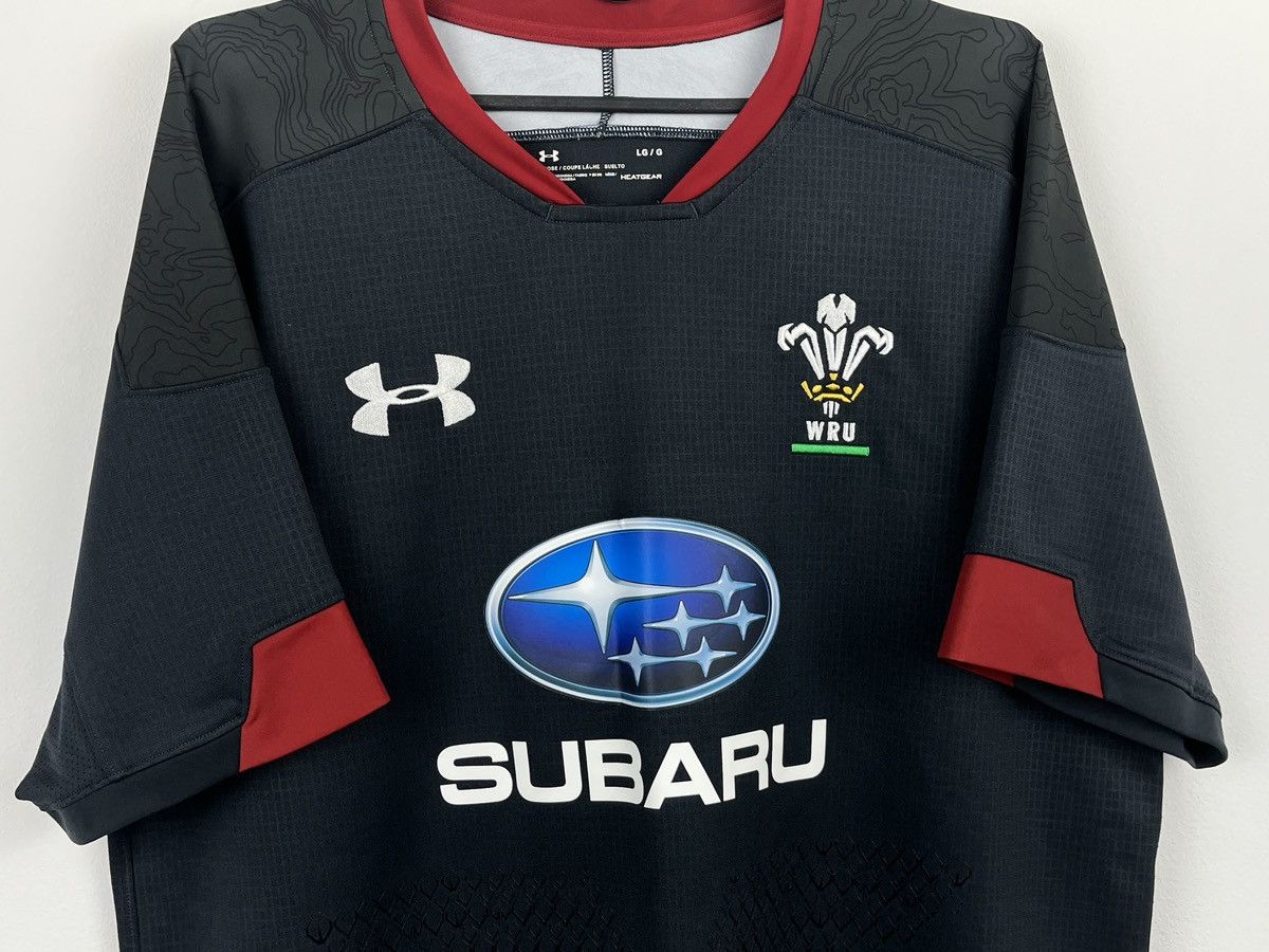 Under Armour × Vintage Under Armour Rugby 2017 WRU Jersey Subaru Shirt Size US L / EU 52-54 / 3 - 3 Thumbnail