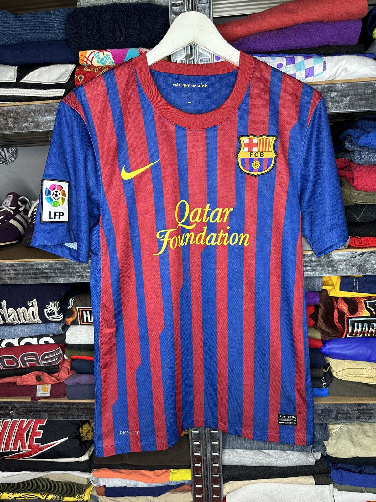 image of F C Barcelona x Jersey 10 Messi Nike Fc Barcelona 2011/12 Blokecore Football Shirt in Blue Red (Siz