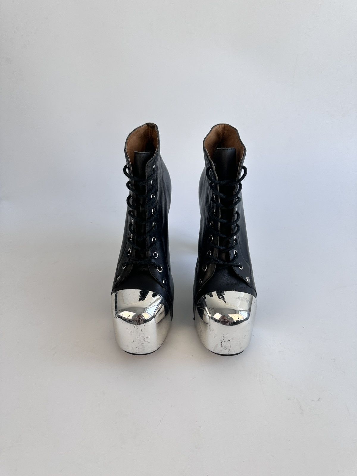Jeffrey Campbell Jeffrey Campbell Lita Cap Platform Ankle Boots Leather 41 Size US 10 / IT 40 - 4 Thumbnail