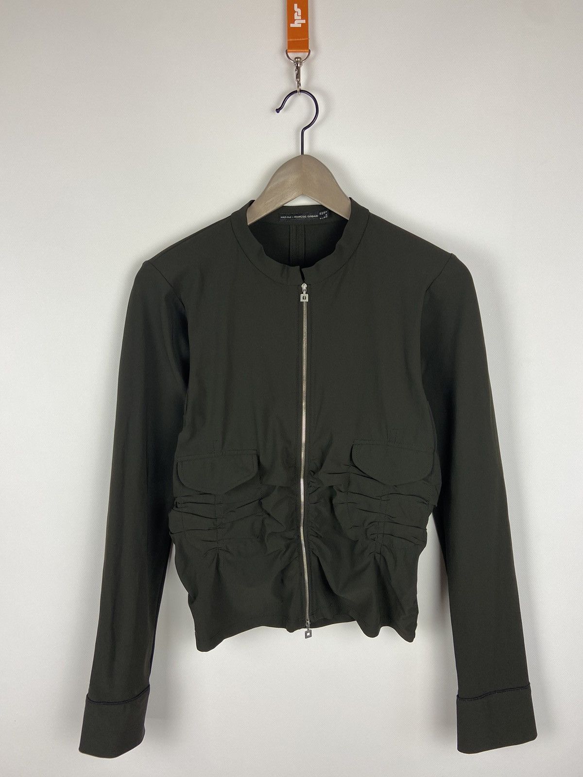 Marithe Francois Girbaund Avant-Garde Khaki Zip Jacket