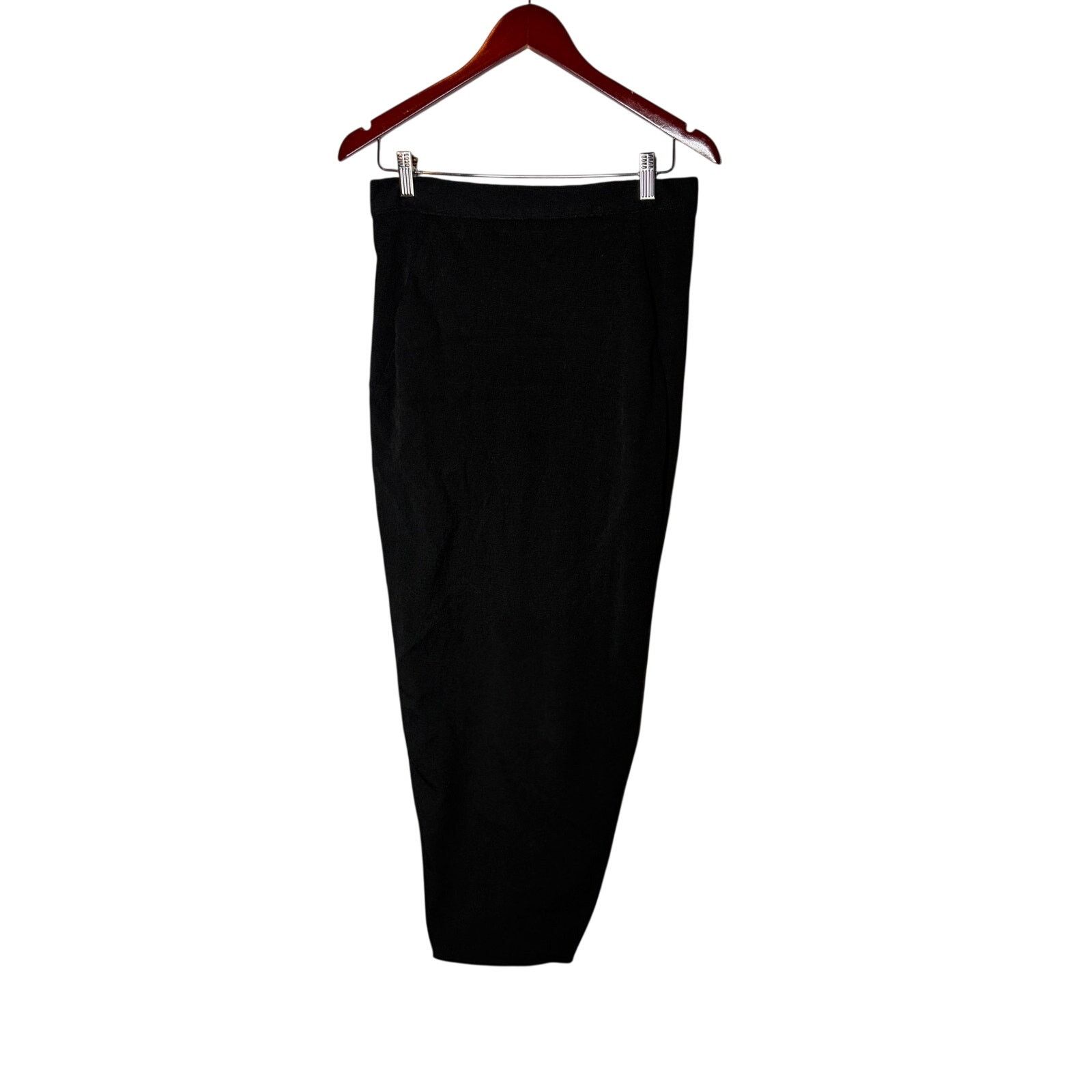 Rick Owens Rick Owens Black Viscose maxi pencil skirt sz US 6 Size 27" / US 4 / IT 40 - 1 Thumbnail