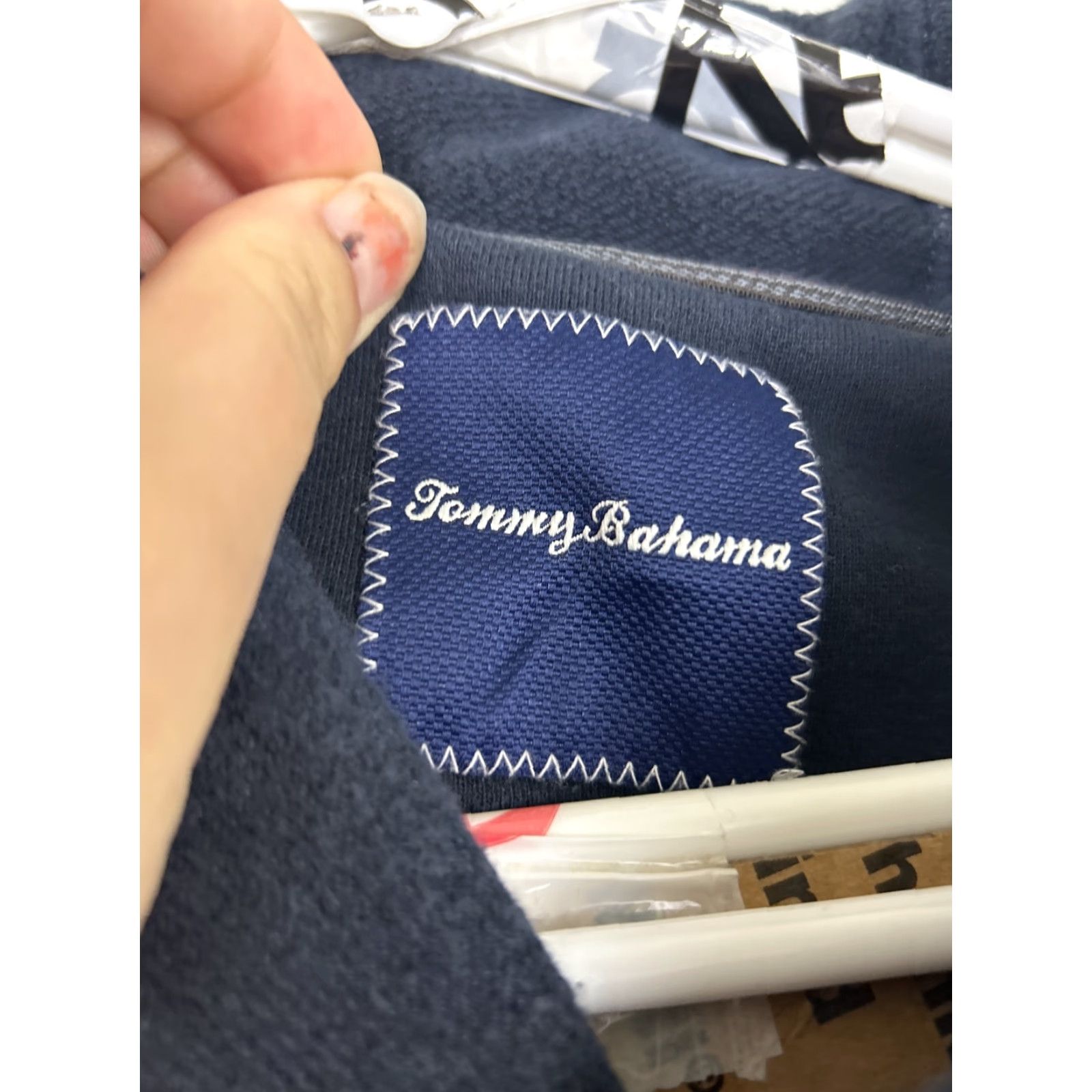 Tommy Bahama Tommy Bahama Pullover Cowl Neck Sweater Men L Navy Blue Size US L / EU 52-54 / 3 - 7 Thumbnail
