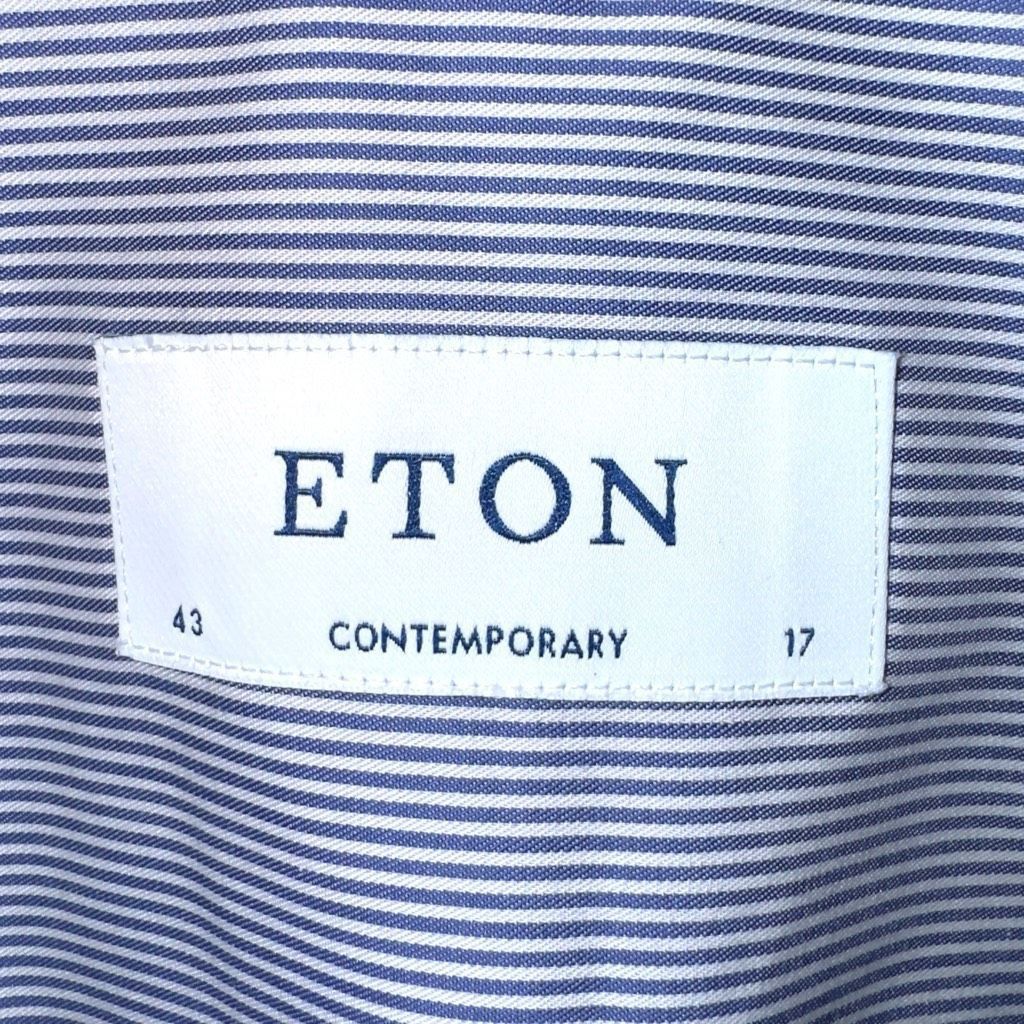 Eton Eton Contemporary Blue Bengal Striped Twill Semi Spread Dres Size US XL / EU 56 / 4 - 2 Thumbnail