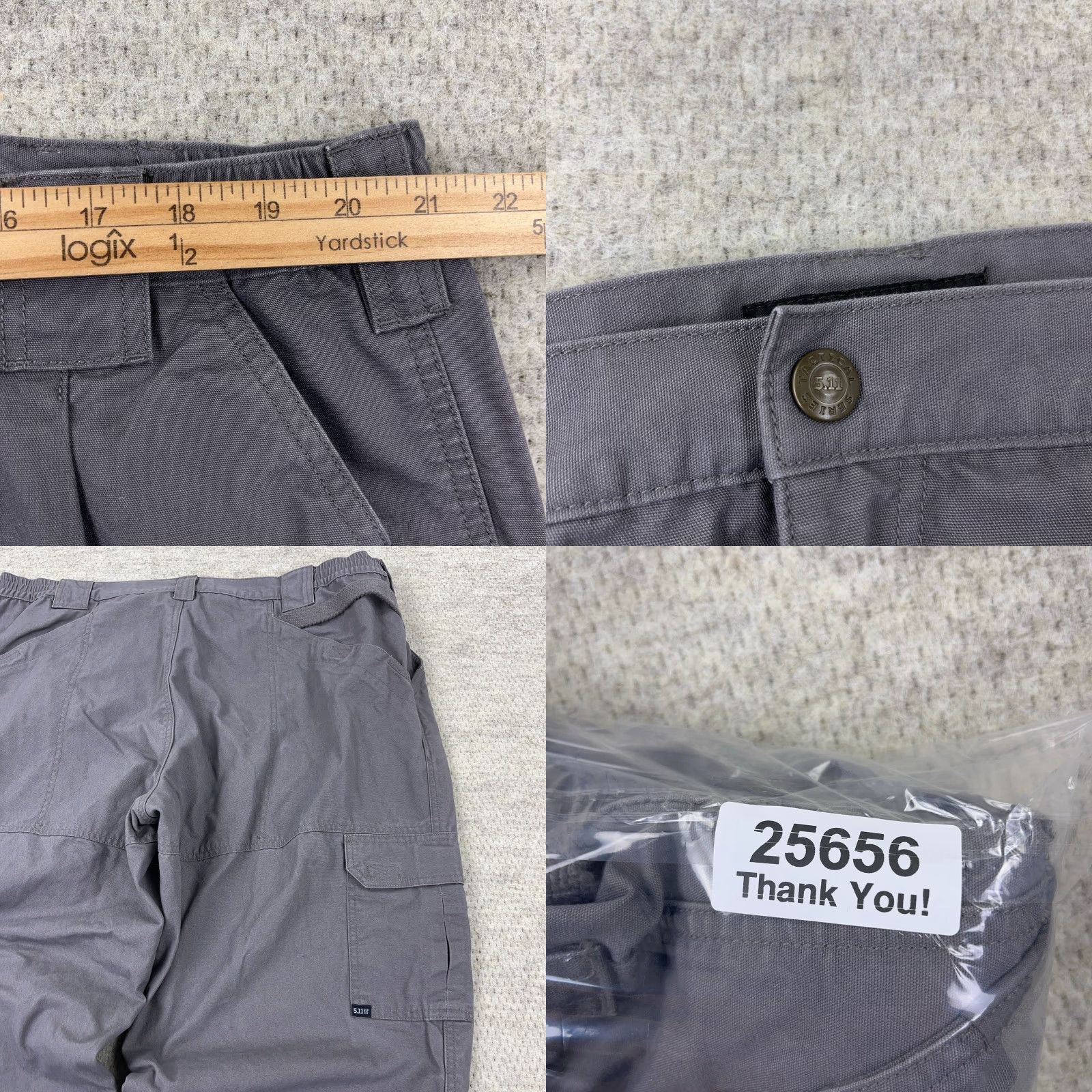 Vintage 5.11 Tactical Cargo Pants Men 44x30 Gray Canvas Taclite Pro Cargo Pocket 5-Pocket Regular Jeans Style Mens Size US 44 / EU 60 - 9 Thumbnail