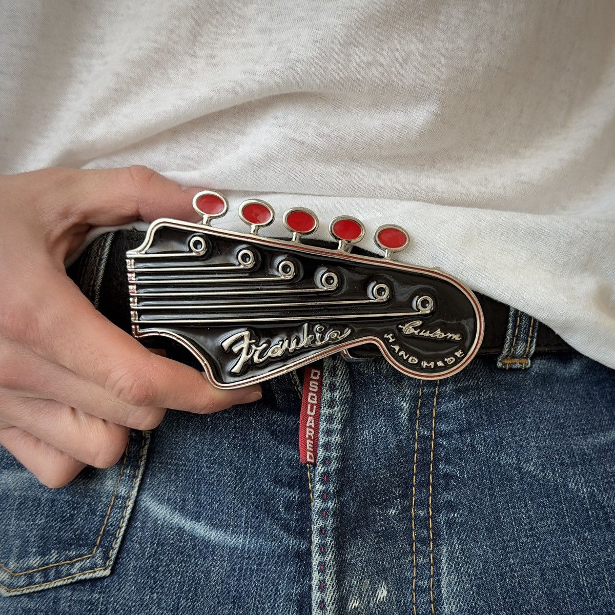 Frankie Morello Frankie Morello 2000s Guitar Headstock Belt Buckle Size ONE SIZE - 1 Thumbnail