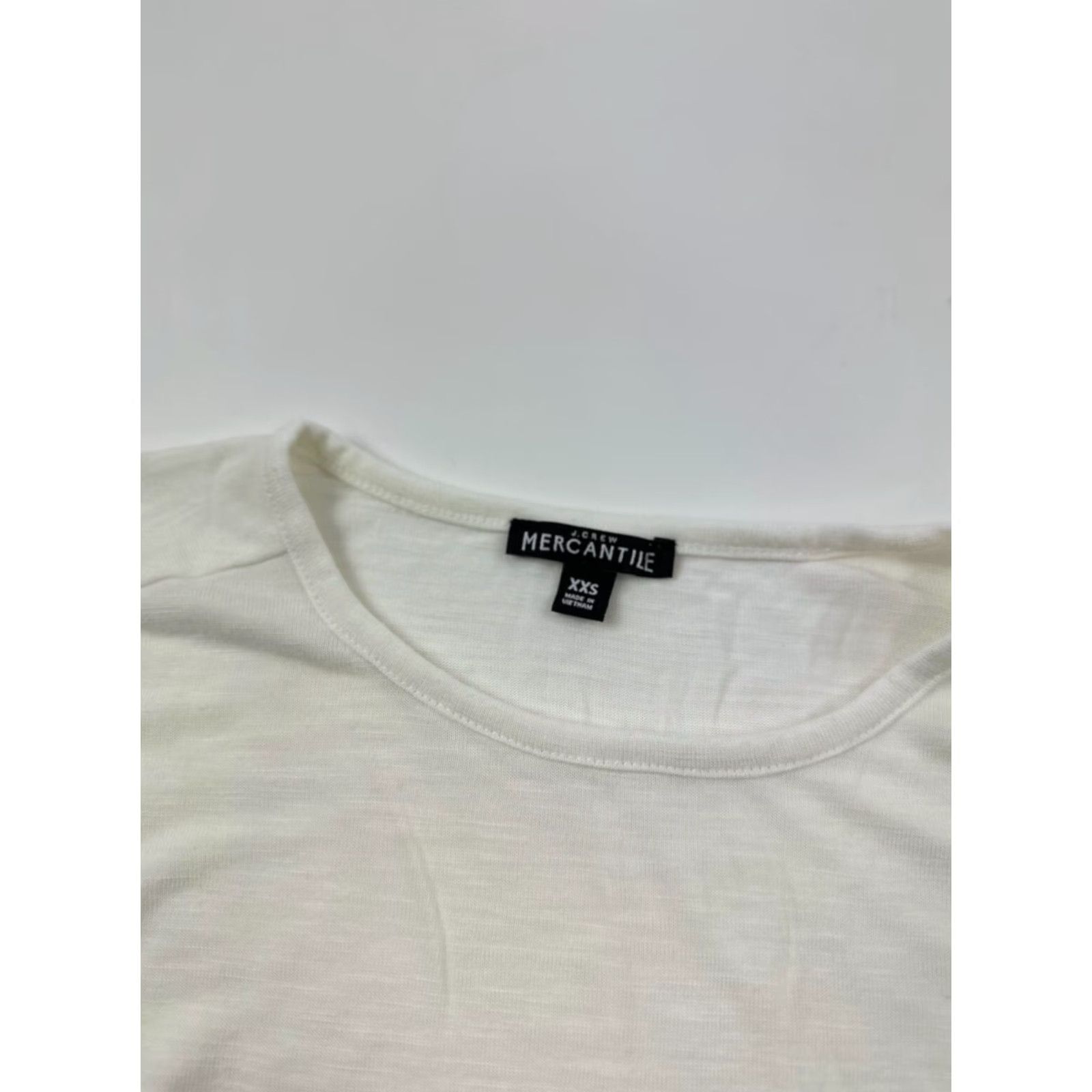 J.Crew J.Crew Top Womens 2XS Ivory Long Sleeve Blouse Silky Viscose Hem Casual Pullover Round Neck Merch Mercantile Womens 2XS Ivory Blouse Size XXS / US 00 / IT 34 - 3 Thumbnail