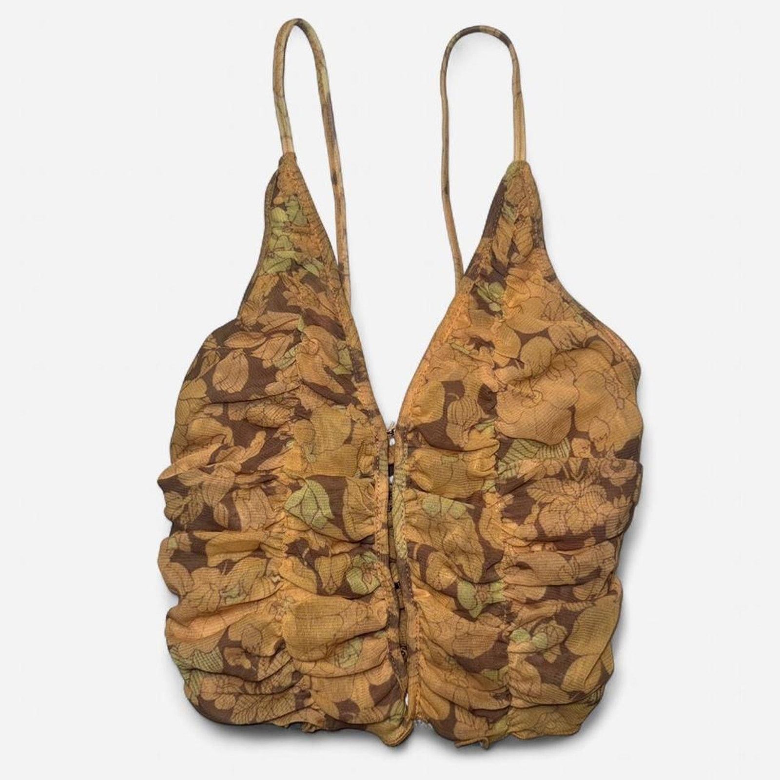 Urban Outfitters Urban outfitters orange floral corset Size ONE SIZE - 1 Thumbnail
