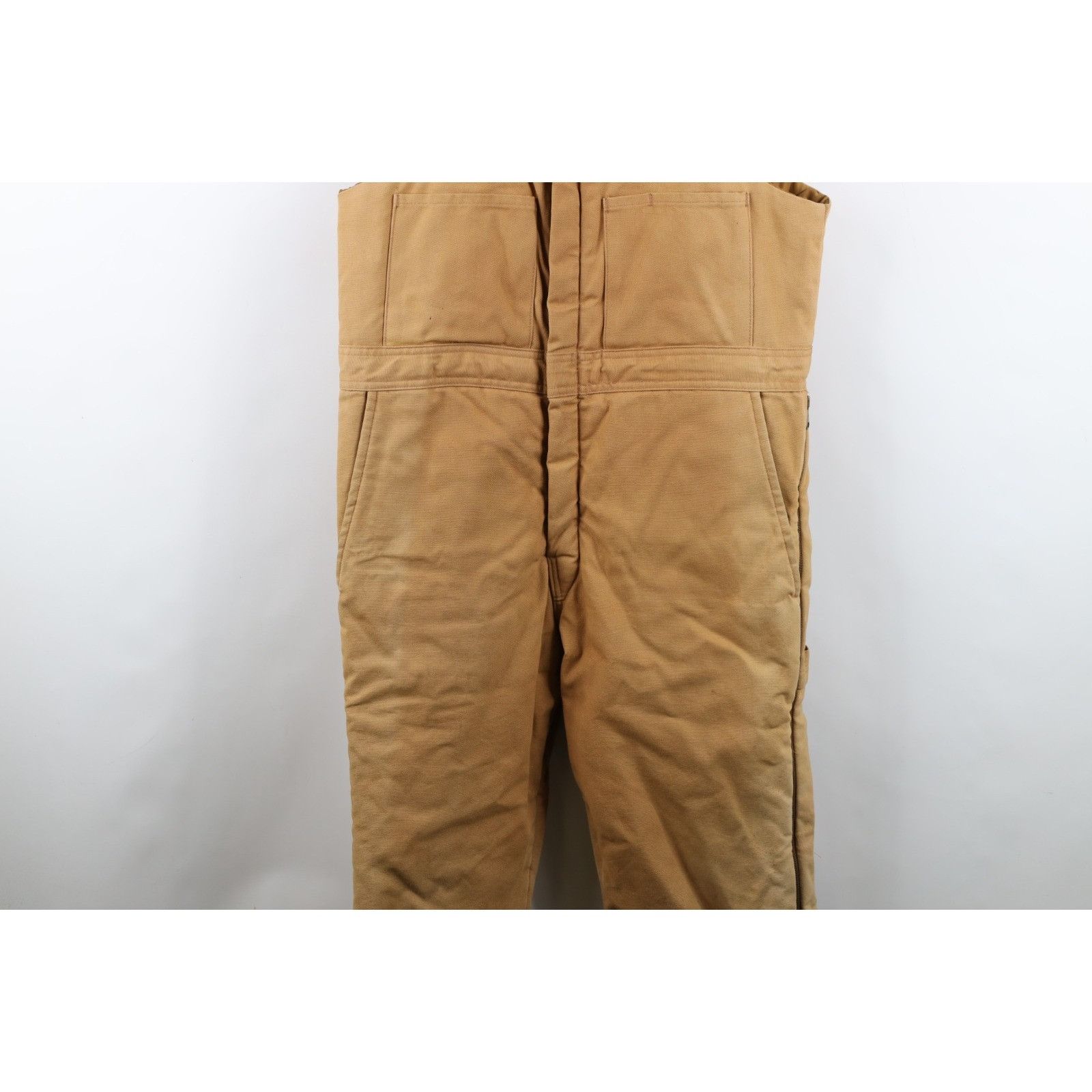 Walls Vintage 90s Walls Distressed Quilted Canvas Overalls Size US 30 / EU 46 - 3 Thumbnail