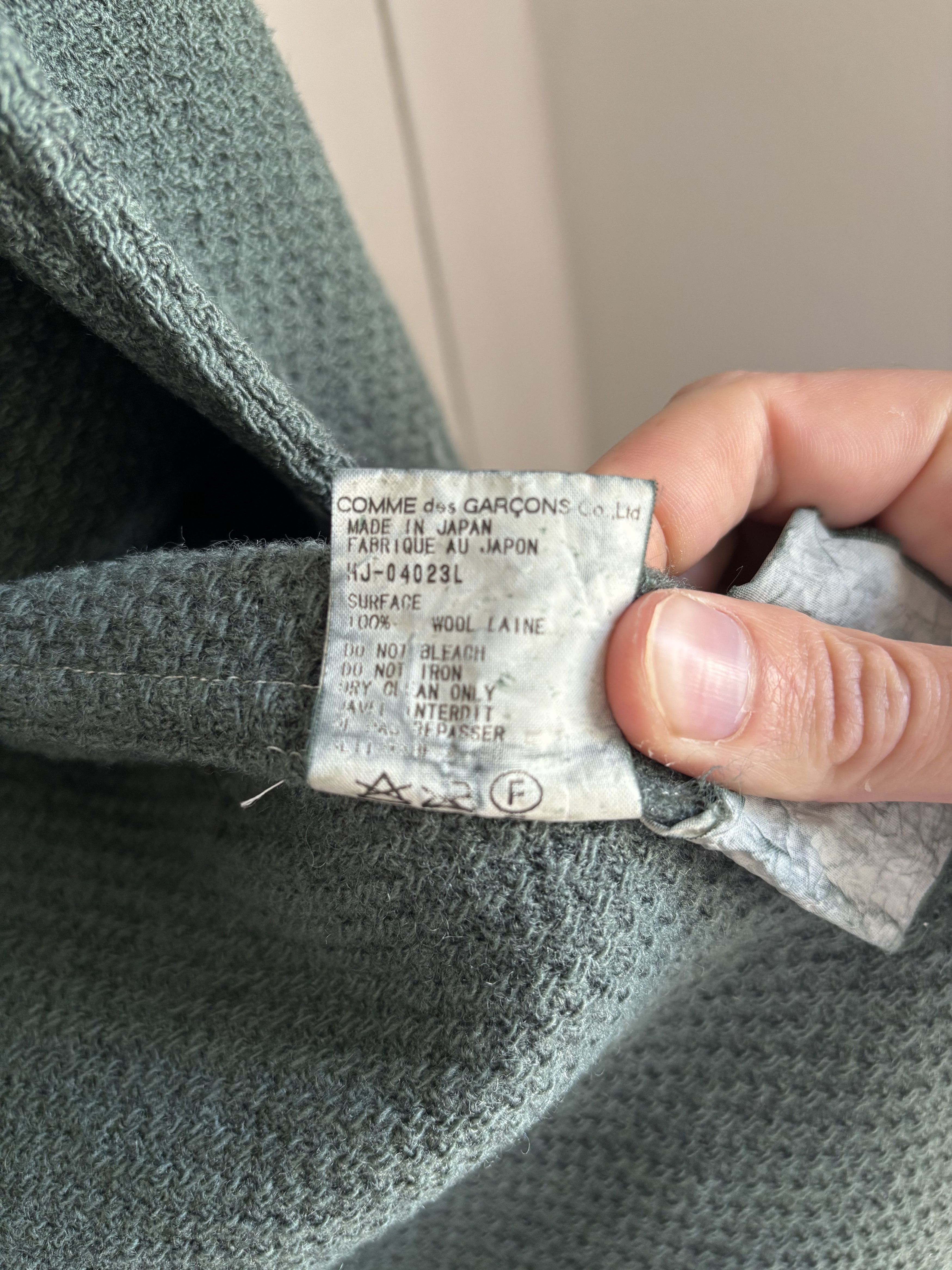 Comme des Garcons Homme *Rare* CDG Homme Men's Green Wool Jacket (Made in Japan) Size US L / EU 52-54 / 3 - 6 Thumbnail