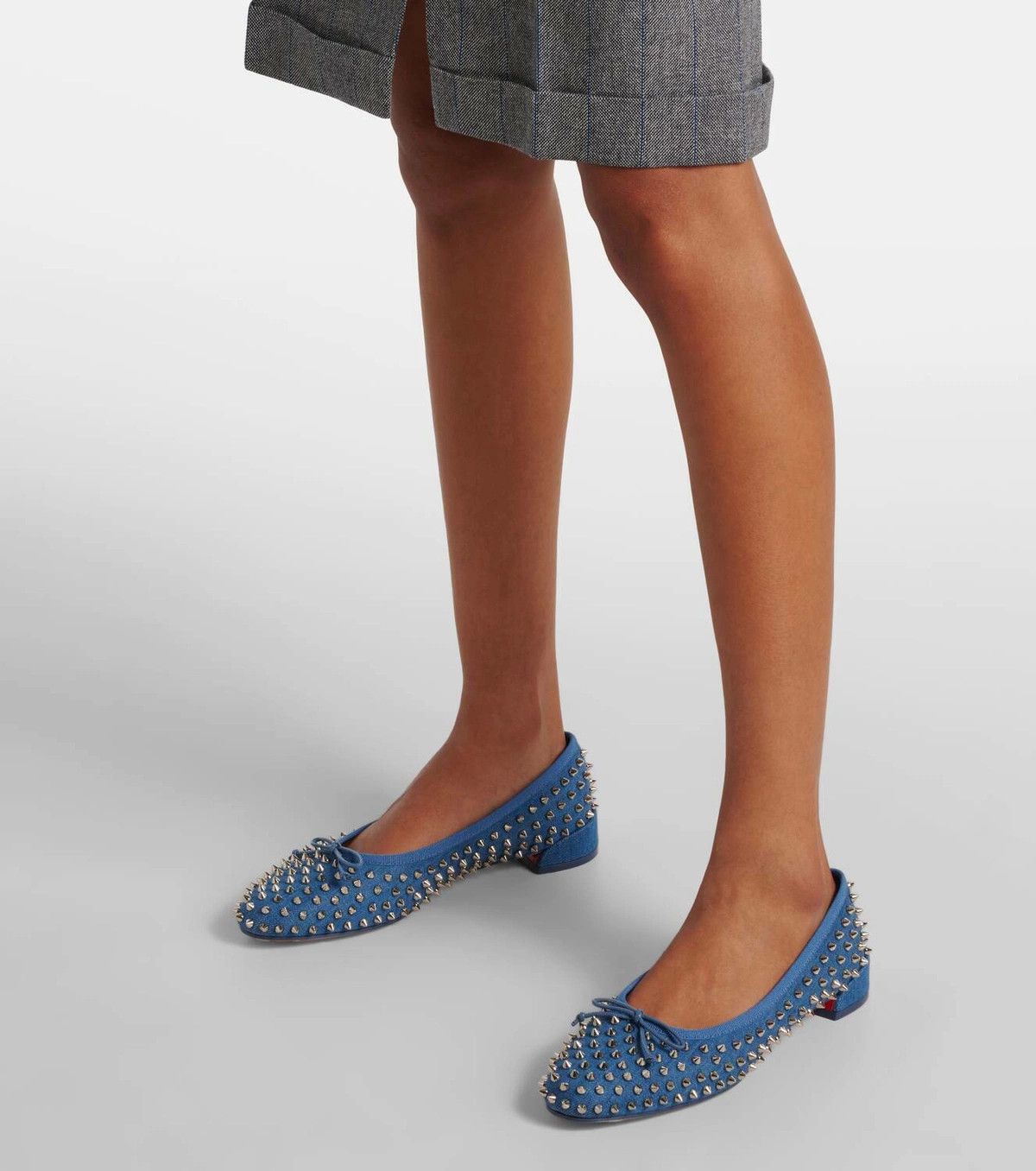 Christian Louboutin o1s1wg110925 Flats in Denim Size US 11 / IT 41 - 4 Thumbnail