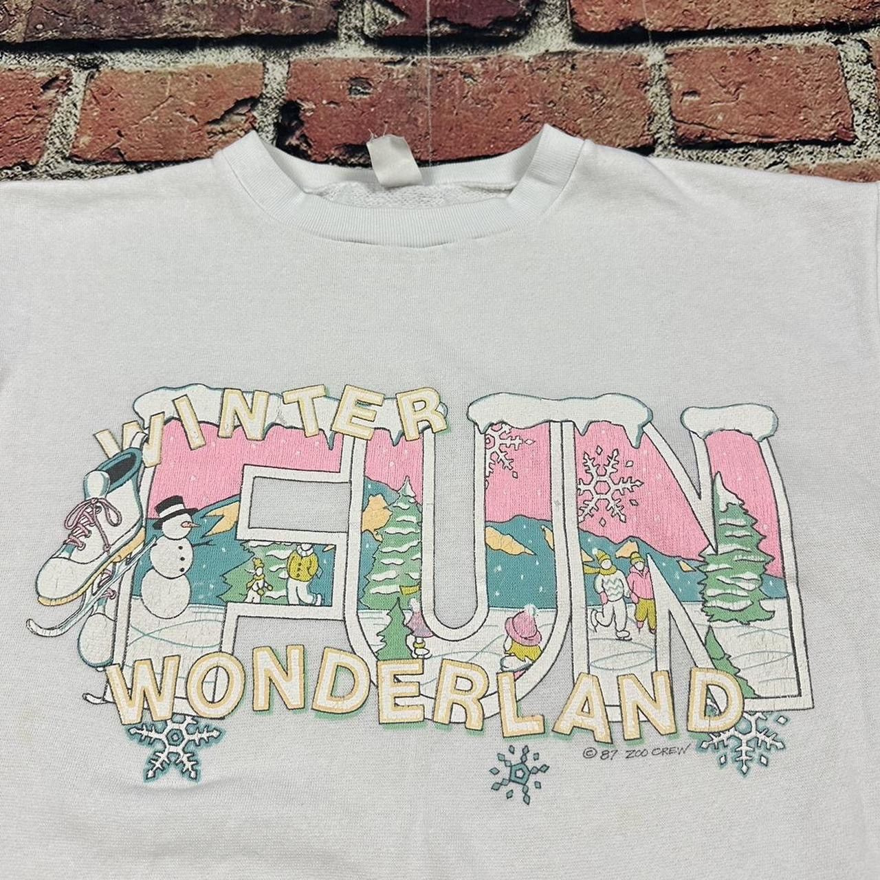 Vintage Vintage 1987 Zoo Crew Sweatshirt 80s Winter Wonderland Fun Size L / US 10 / IT 46 - 3 Thumbnail