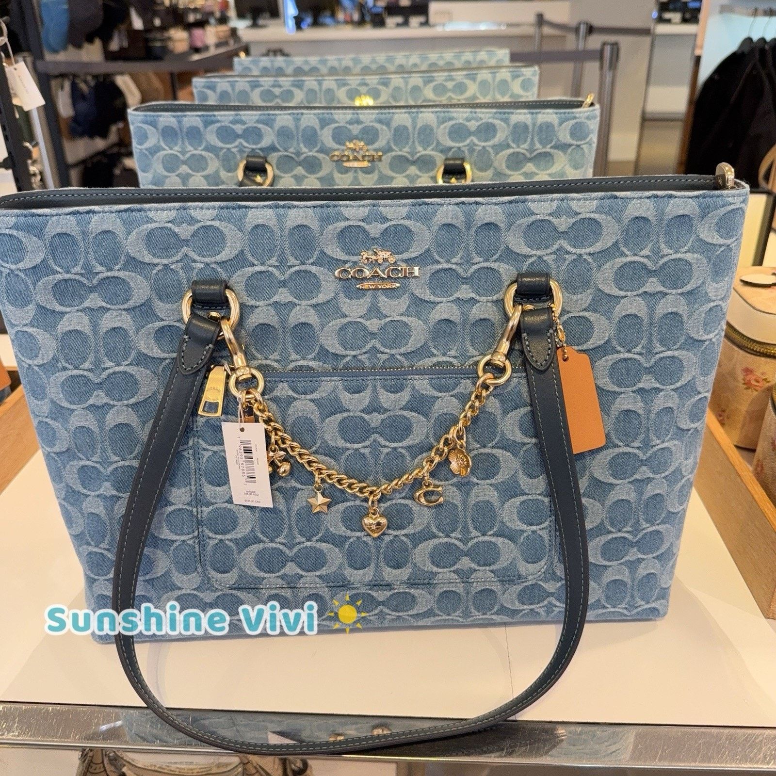 Coach NWT Bundle Coach Station Tote CDB88 Swagger Chain CAX00 Gold Size ONE SIZE - 1 Thumbnail
