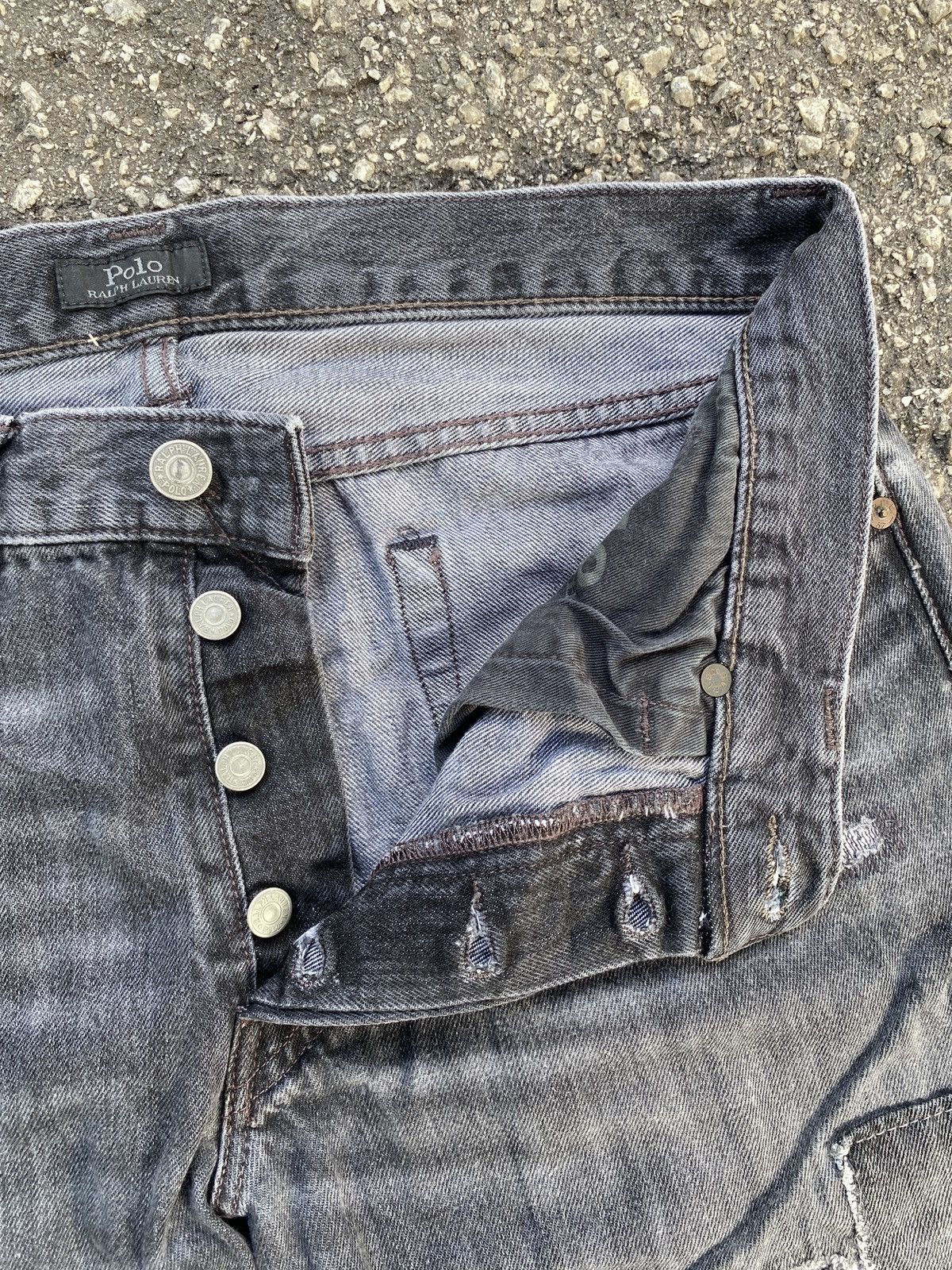 Polo Ralph Lauren *RARE* Polo Ralph Lauren Patchwork Varick Denim Jeans Size US 32 / EU 48 - 16 Thumbnail