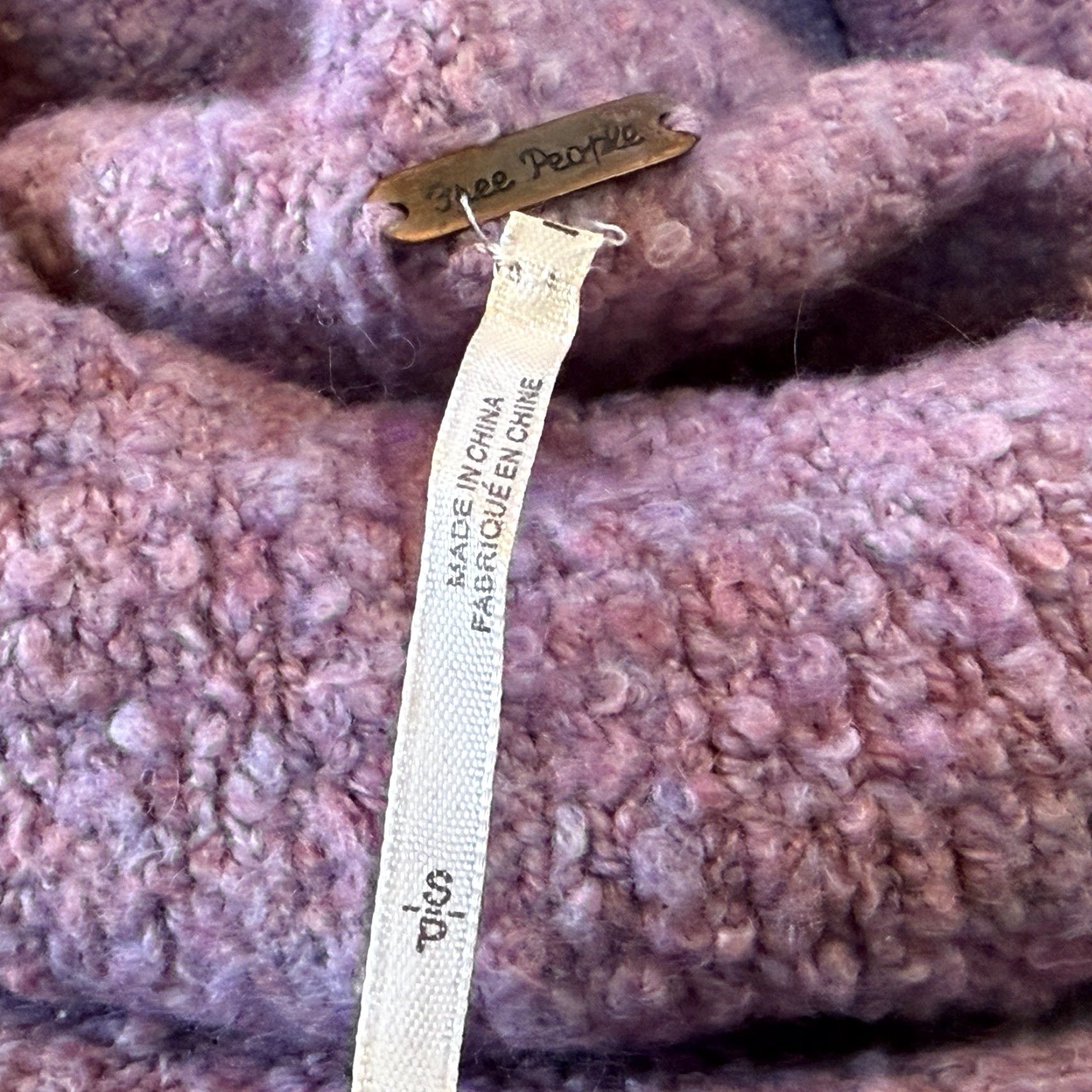 Free People VINTAGE Free People Crop Turtleneck Sweater Womens Small Lavender Purple Knit Long Sleeve Pullover Bohemian Winter Fall Spring Casual Travel Womens Size S / US 4 / IT 40 - 6 Thumbnail