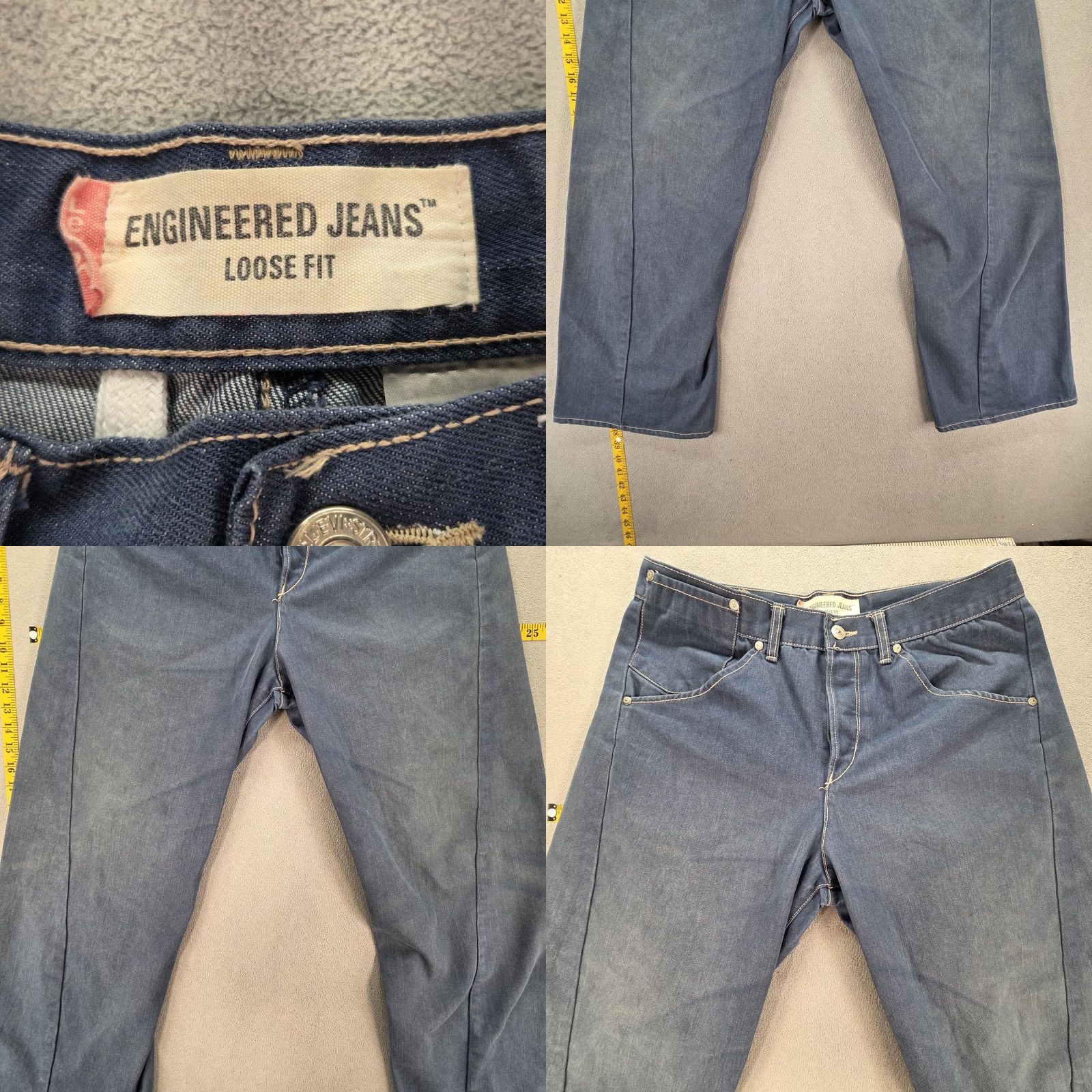 Levi's Levi's Engineered Jeans Straight Mens Blue 32x28 Regular Relaxed Size US 32 / EU 48 - 8 Thumbnail