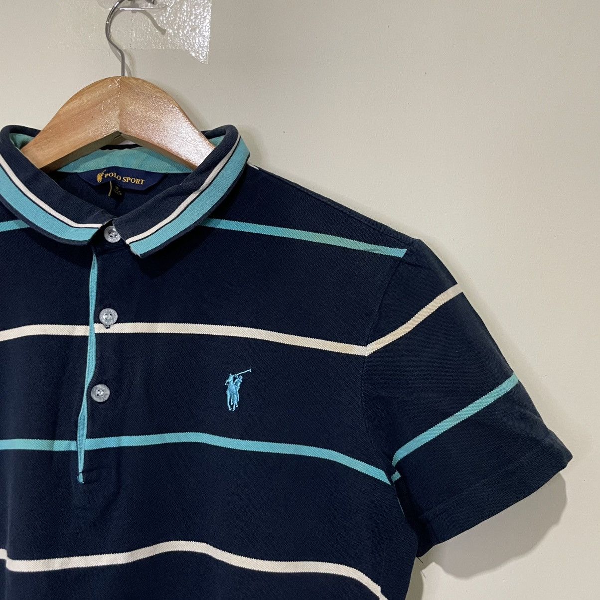 Vintage Polo Sport Stripe Collar Tee Size US M / EU 48-50 / 2 - 4 Thumbnail