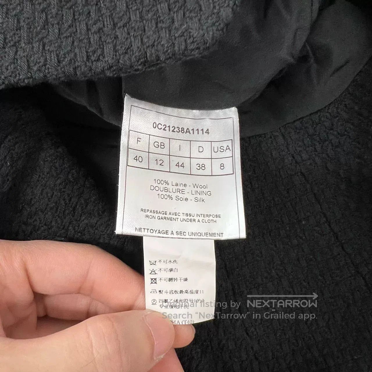 Dior Dior Black Tweed Wool Waistcoat Coat. Size S / US 4 / IT 40 - 6 Thumbnail