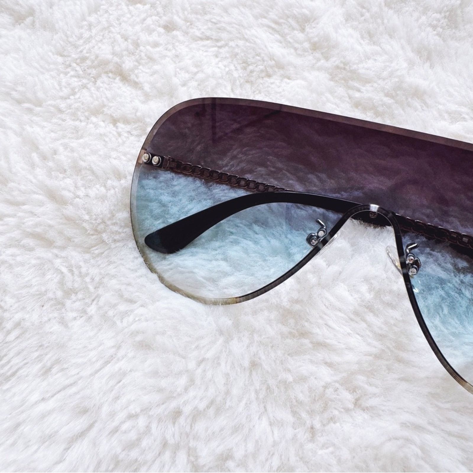 Other Jasmine Clear Blue Sleek Single-Lens Sunglasses Size ONE SIZE - 2 Thumbnail