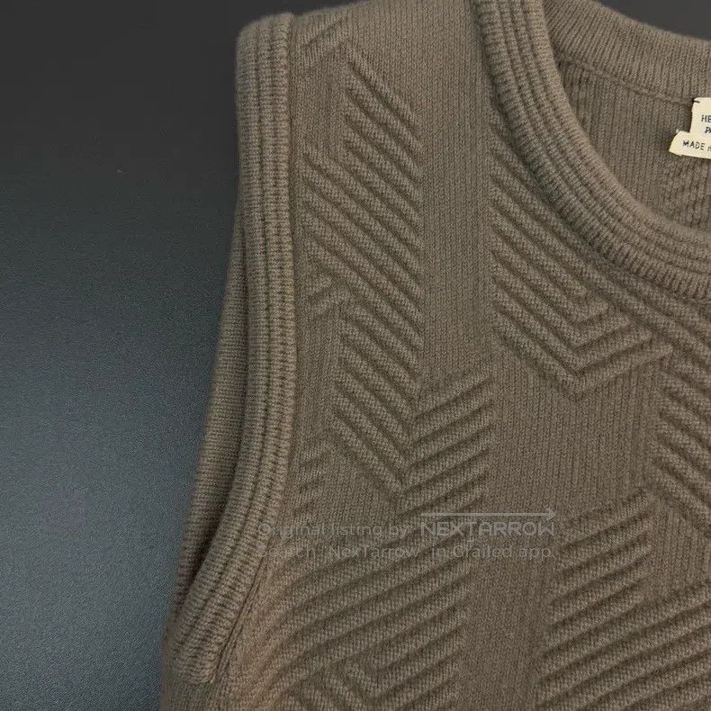 Hermes Hermes Heather Taupe Twill Wool Vest Skirt Size XS / US 0-2 / IT 36-38 - 7 Thumbnail