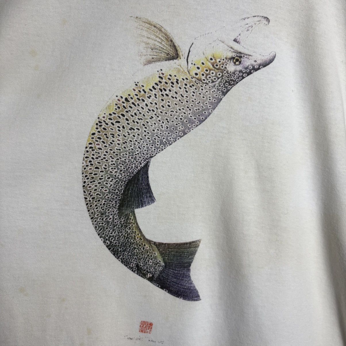 Vintage Vintage 90s Fishing Big Fish Graphic T-Shirt / USA Size US L / EU 52-54 / 3 - 2 Thumbnail