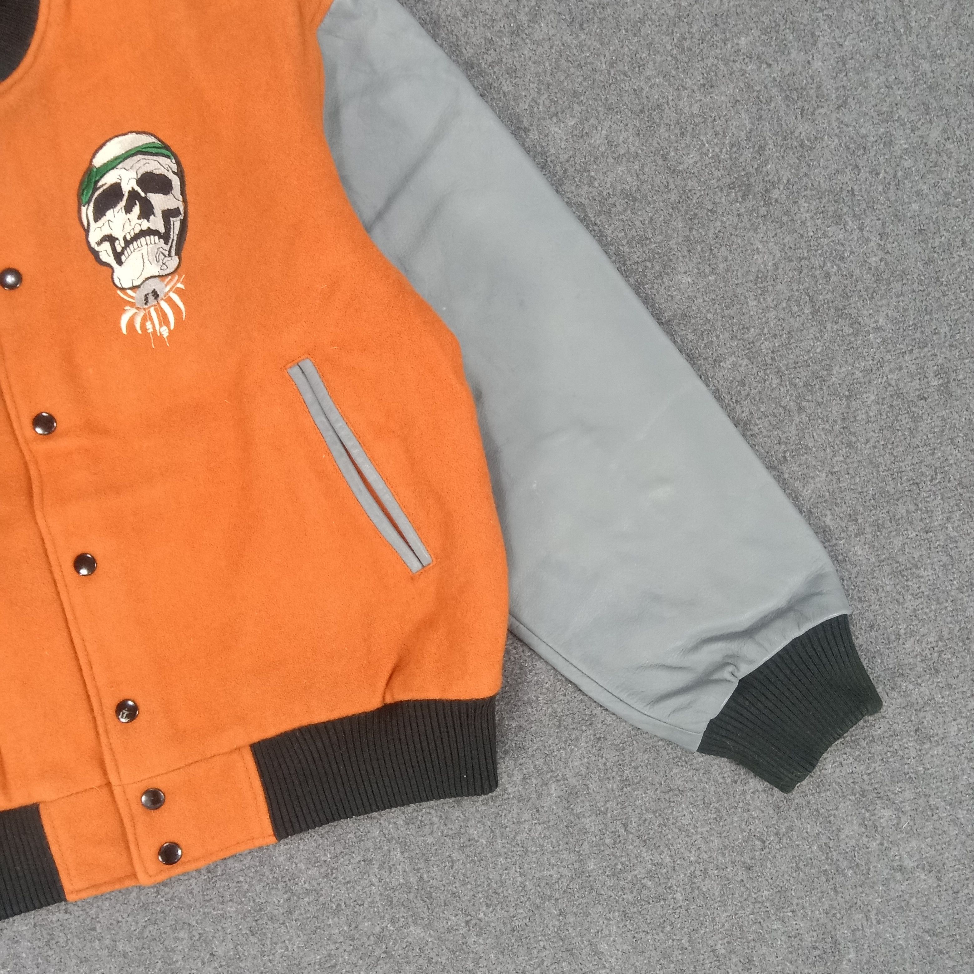 If Six Was Nine × Japanese Brand × Vintage Punk Skulls Japanese Style Embroidery Varsity Jacket Size US L / EU 52-54 / 3 - 4 Thumbnail
