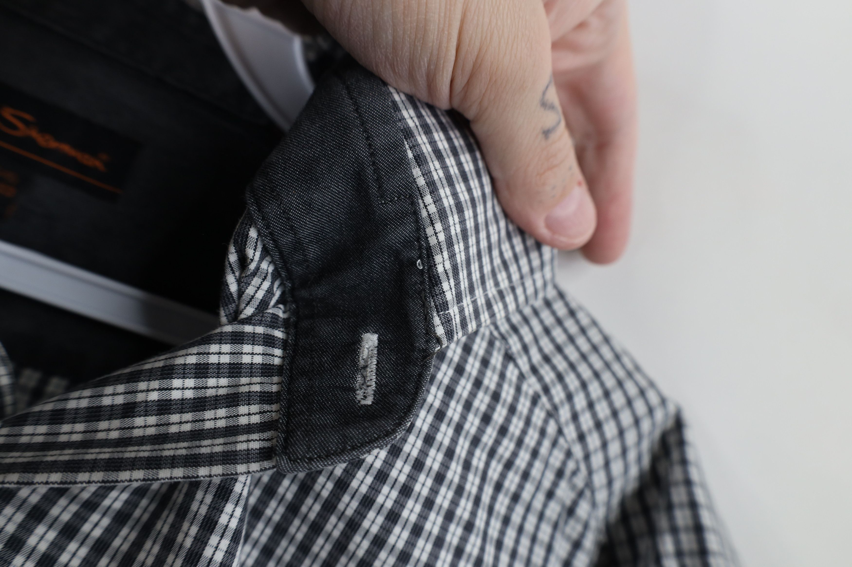 Ben Sherman Ben Sherman Faded Collared Button Shirt Black Plaid Cotton Size US M / EU 48-50 / 2 - 9 Thumbnail