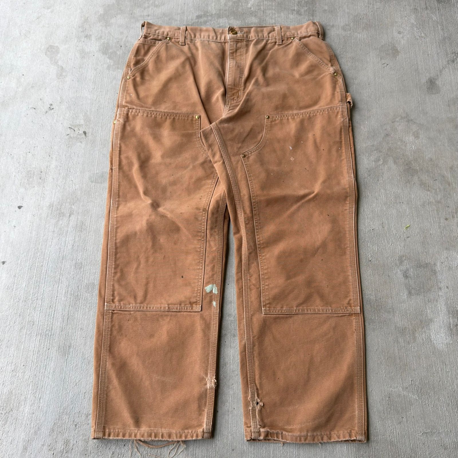 Carhartt × Vintage Carhartt brown double knee work wear carpenter pants Size US 26 / EU 42 - 1 Thumbnail