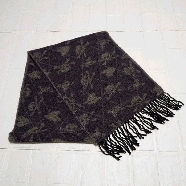 Vivienne Westwood Vivienne Westwood Love Skull Wool Double Face Scarf Size ONE SIZE - 9 Thumbnail