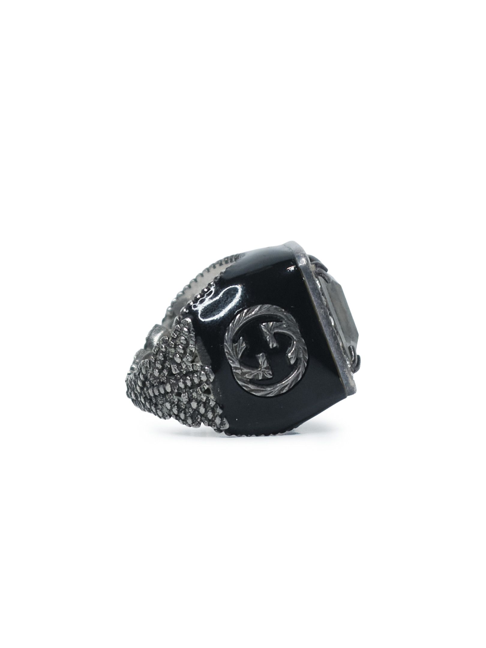 Gucci Gucci Sterling Silver Crystal Stone Ring Size ONE SIZE - 2 Thumbnail
