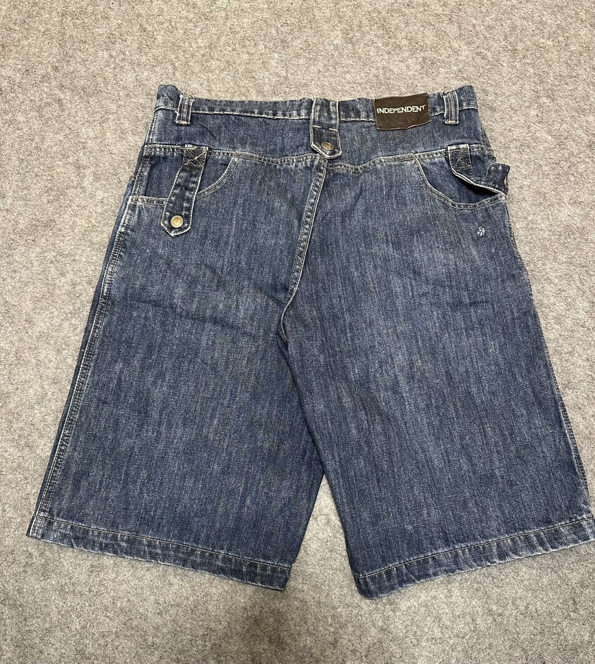 Independent Truck Co. Independent brand denim shorts baggy popular in Y2K skate. Size US 34 / EU 50 - 2 Thumbnail