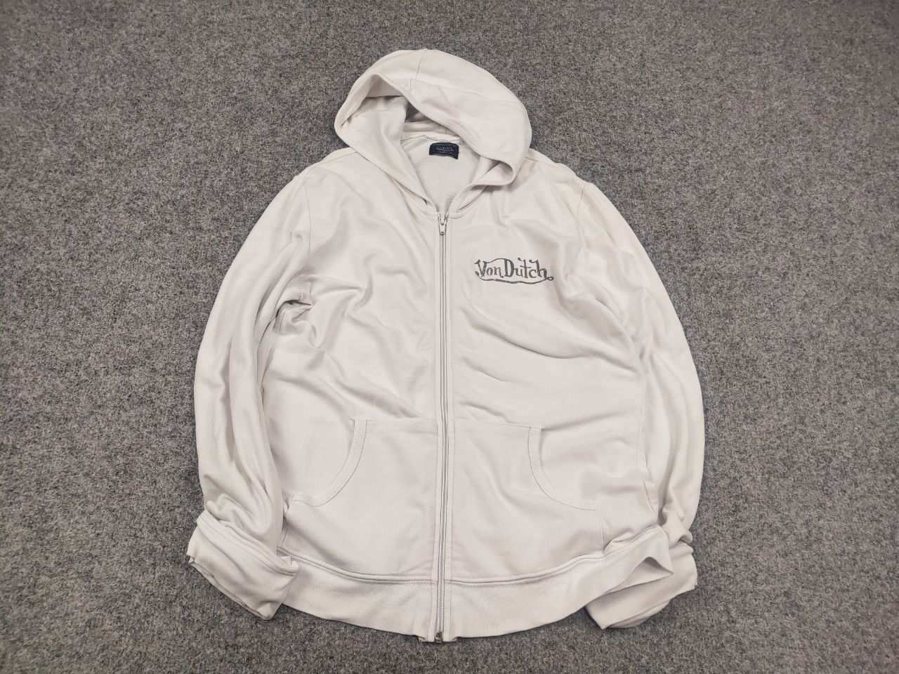 Von Dutch Vintage Von Dutch Big logo white Long sleeve Zip hoodie Size US M / EU 48-50 / 2 - 2 Thumbnail