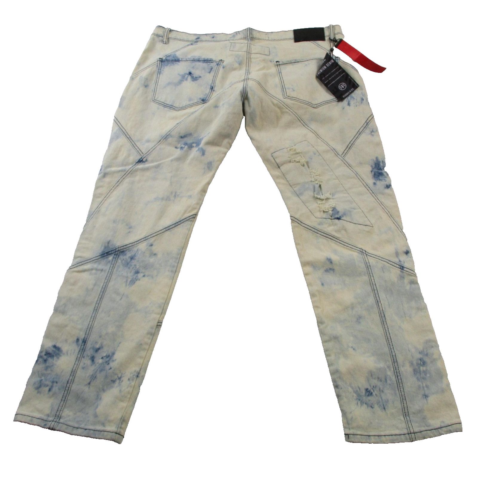 Reason Reason Jeans Men 44 Slim Acid Wash Mulberry Moto Skull Denim Size US 44 / EU 60 - 2 Thumbnail