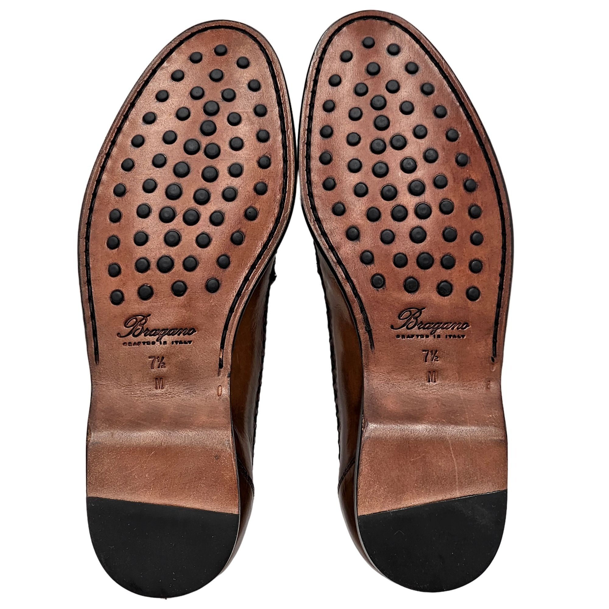 Bragano × Cole Haan NEW Vintage Bragano Cole Haan Men's 7.5M Brown Leather Dress Size US 7.5 / EU 40-41 - 3 Thumbnail