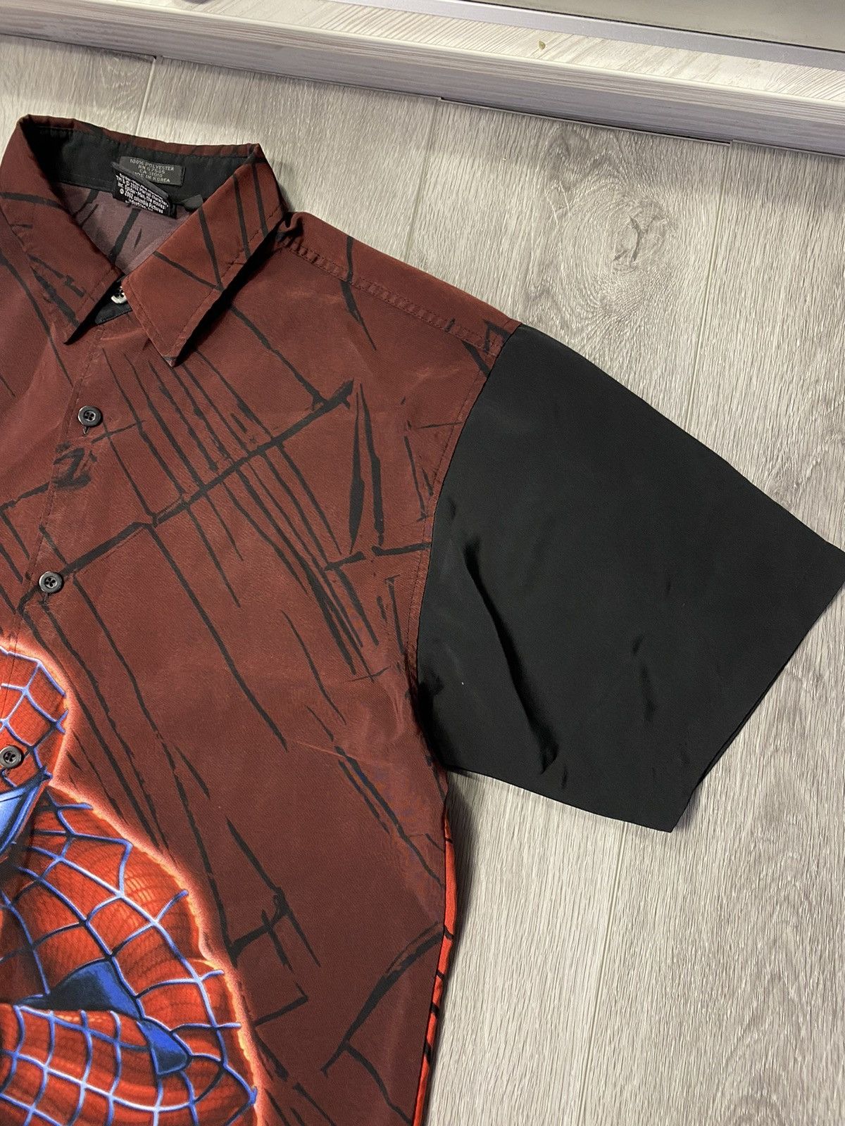 Marvel Comics × Vintage Crazy Vintage Spider-Man Button Up All Over Printed Shirt Size US L / EU 52-54 / 3 - 4 Thumbnail