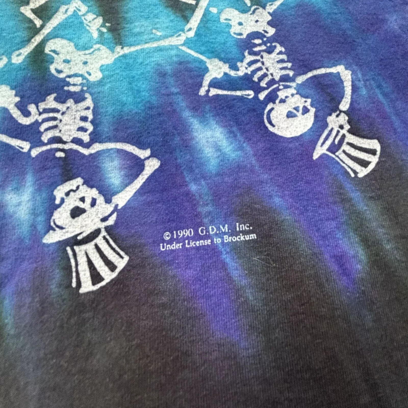 Liquid Blue Vintage 1990 Grateful Dead Spiral Skeletons GDM Size US XL / EU 56 / 4 - 5 Thumbnail