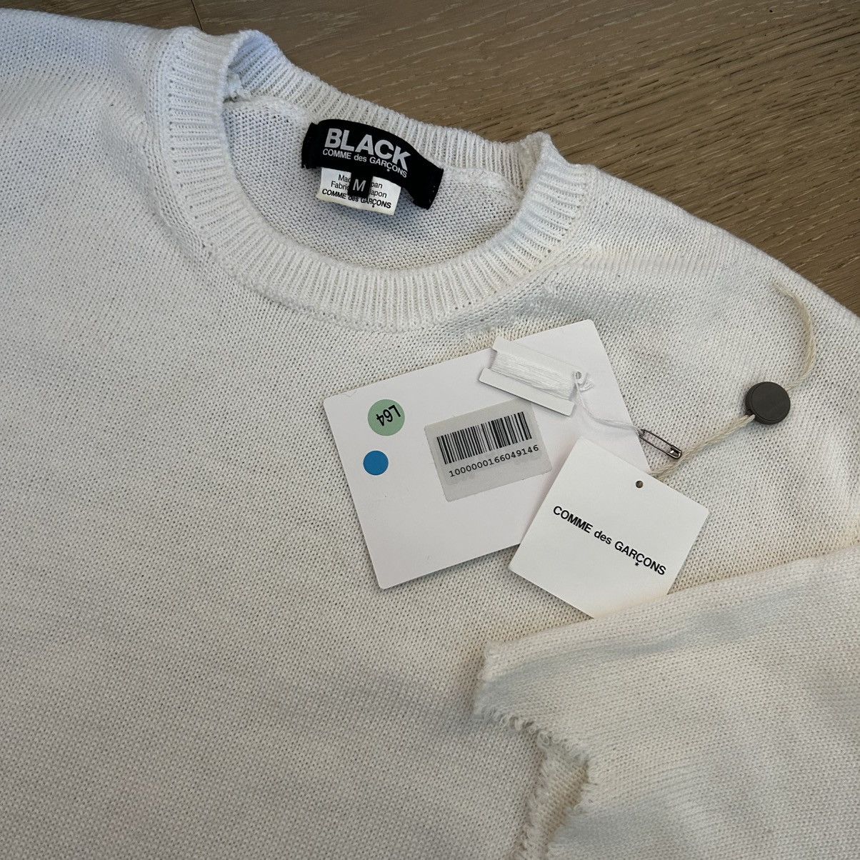 Comme des Garcons Comme Des Garçons white lame rib knit sweater Size US M / EU 48-50 / 2 - 2 Thumbnail