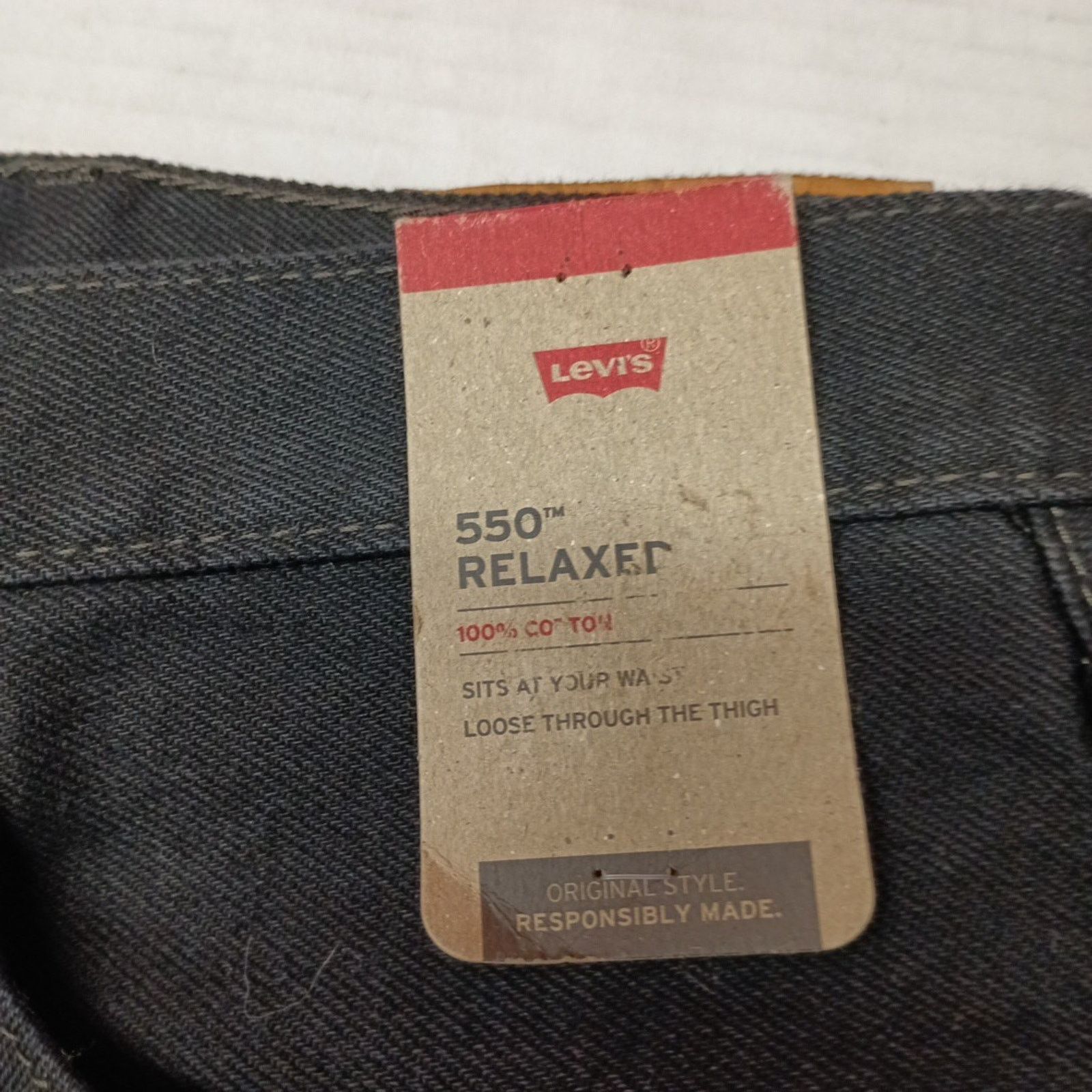 Levi's Levi's 550 Relaxed Jeans Men’s Size 48x32 Black Straight Leg Size US 44 / EU 60 - 2 Thumbnail