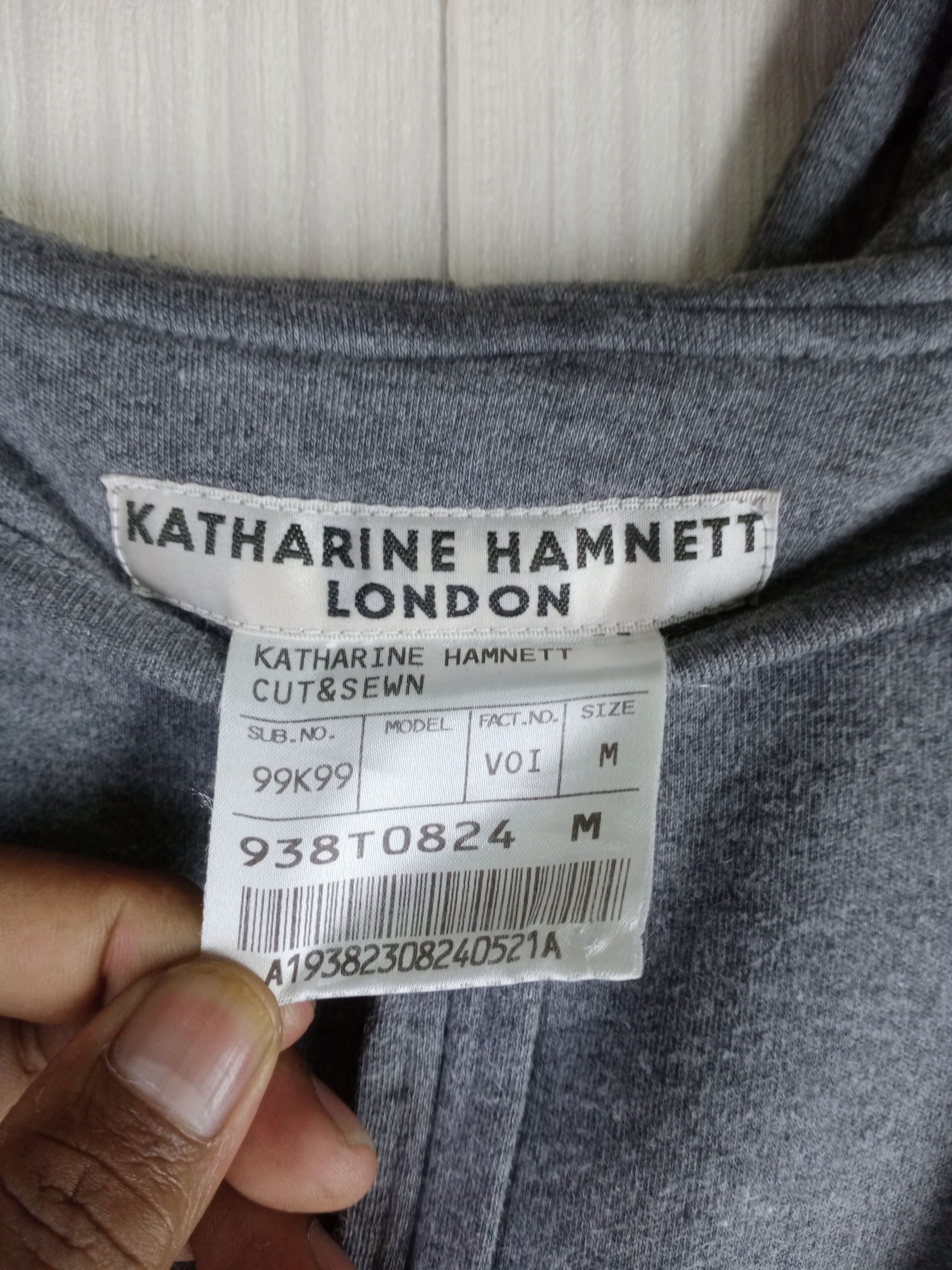 Katharine Hamnett London Rare Katharine Hamnett Cut & Sewn Sleeveless Hoodie Size M / US 6-8 / IT 42-44 - 6 Thumbnail