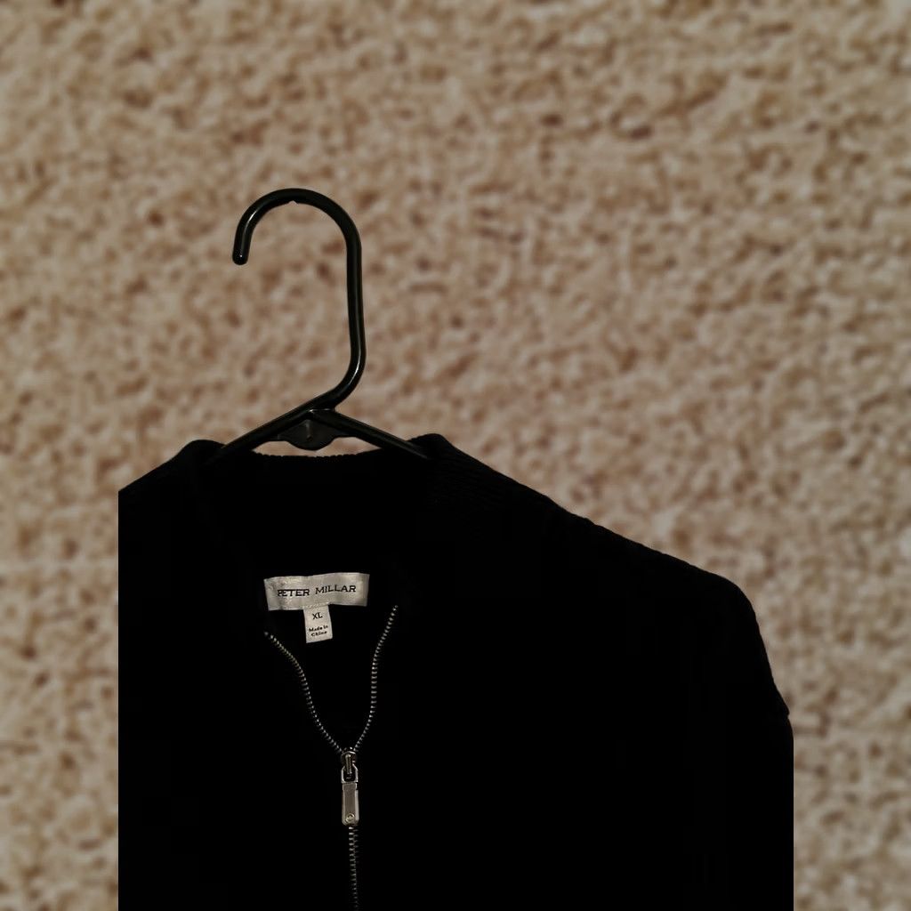 Peter Millar Peter Millar Sweater Quarter-Zip Crescent Ridge Cable Navy Blue Mens XLarge Size US XL / EU 56 / 4 - 1 Thumbnail