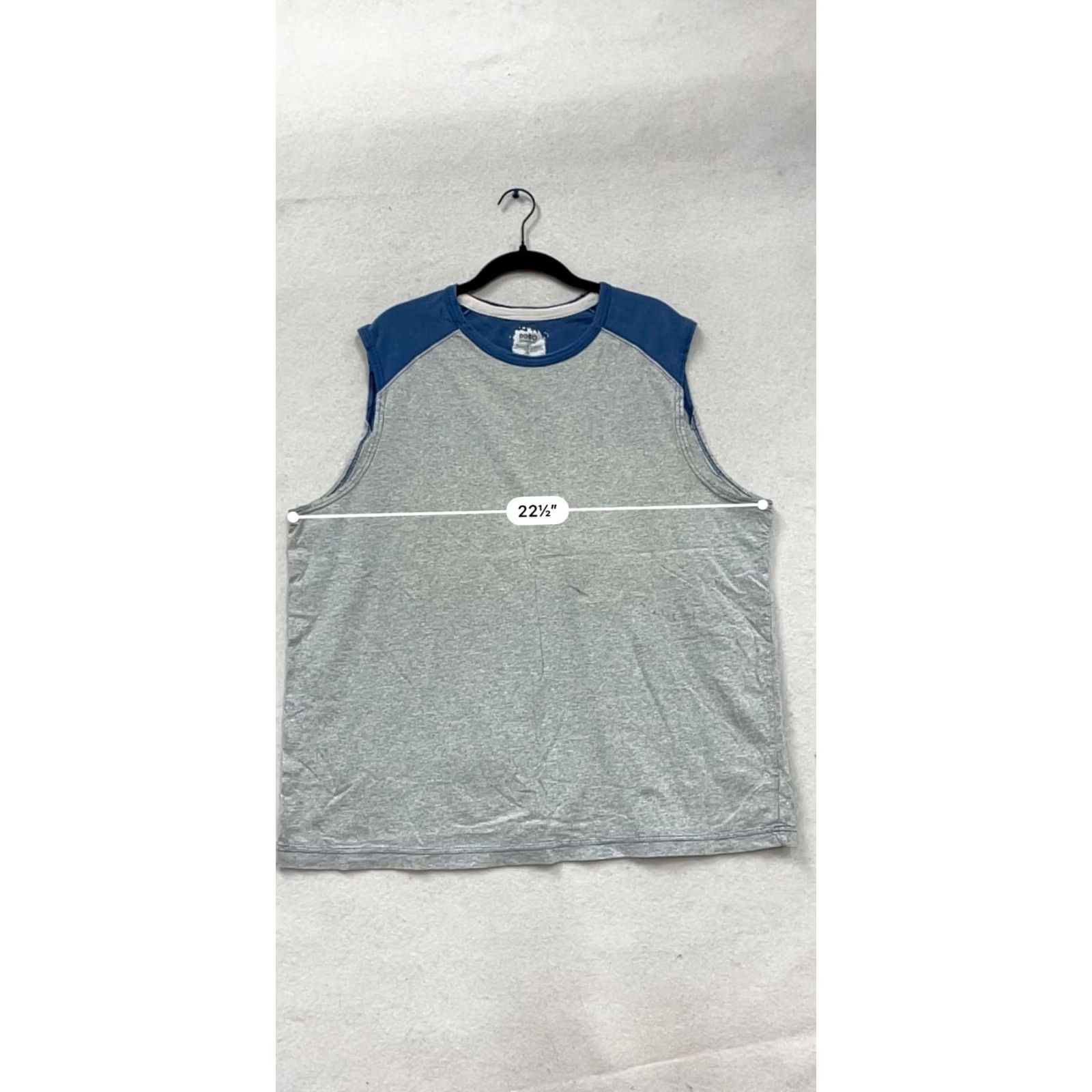 Vintage No Boundaries T-Shirt Mens XL Crew Neck Sleeveless Gray Blue Cotton Tank Summer 609A Size US XL / EU 56 / 4 - 8 Thumbnail