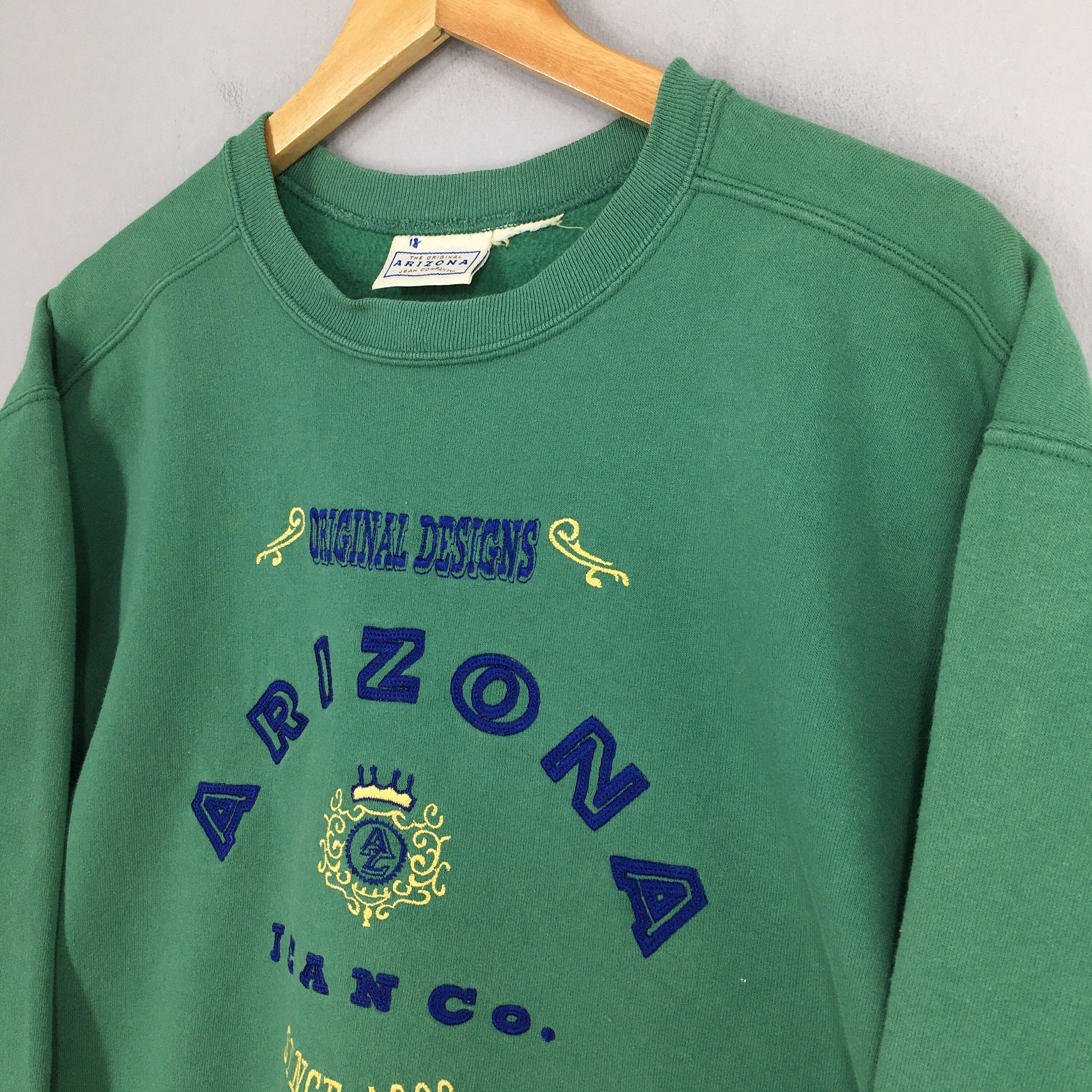 Arizona Jean Co. Vintage 90s Arizona Jeans U.S.A Green Sweatshirt Medium Size US M / EU 48-50 / 2 - 3 Thumbnail